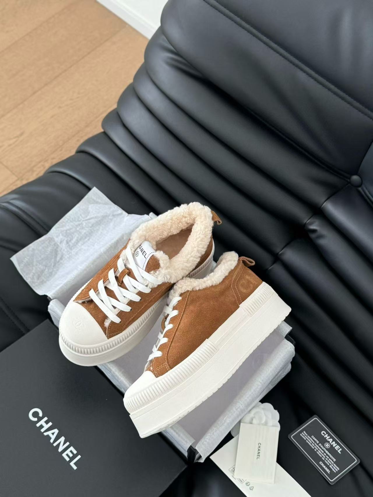 CHANE1 高品質ラムウール厚底カジュアルシューズ【50％割引+送料無料】