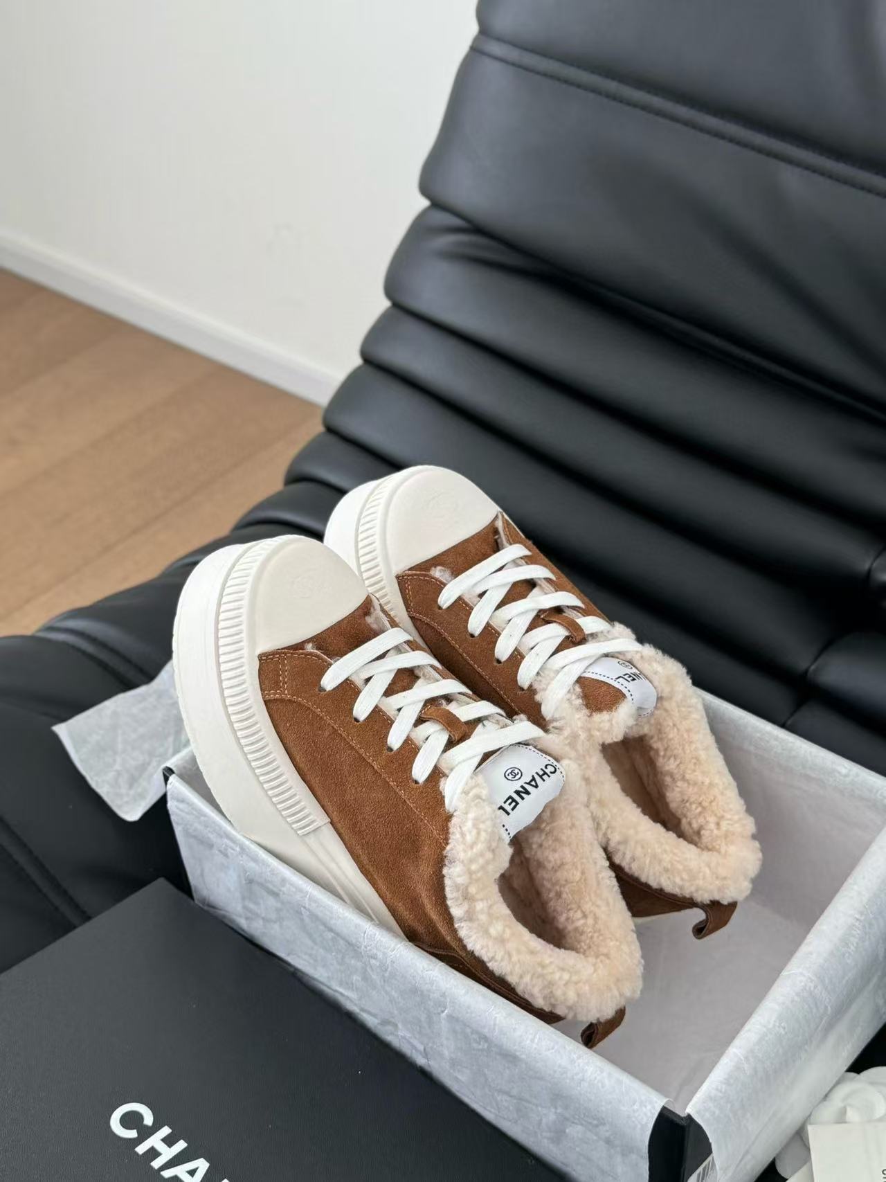 CHANE1 高品質ラムウール厚底カジュアルシューズ【50％割引+送料無料】