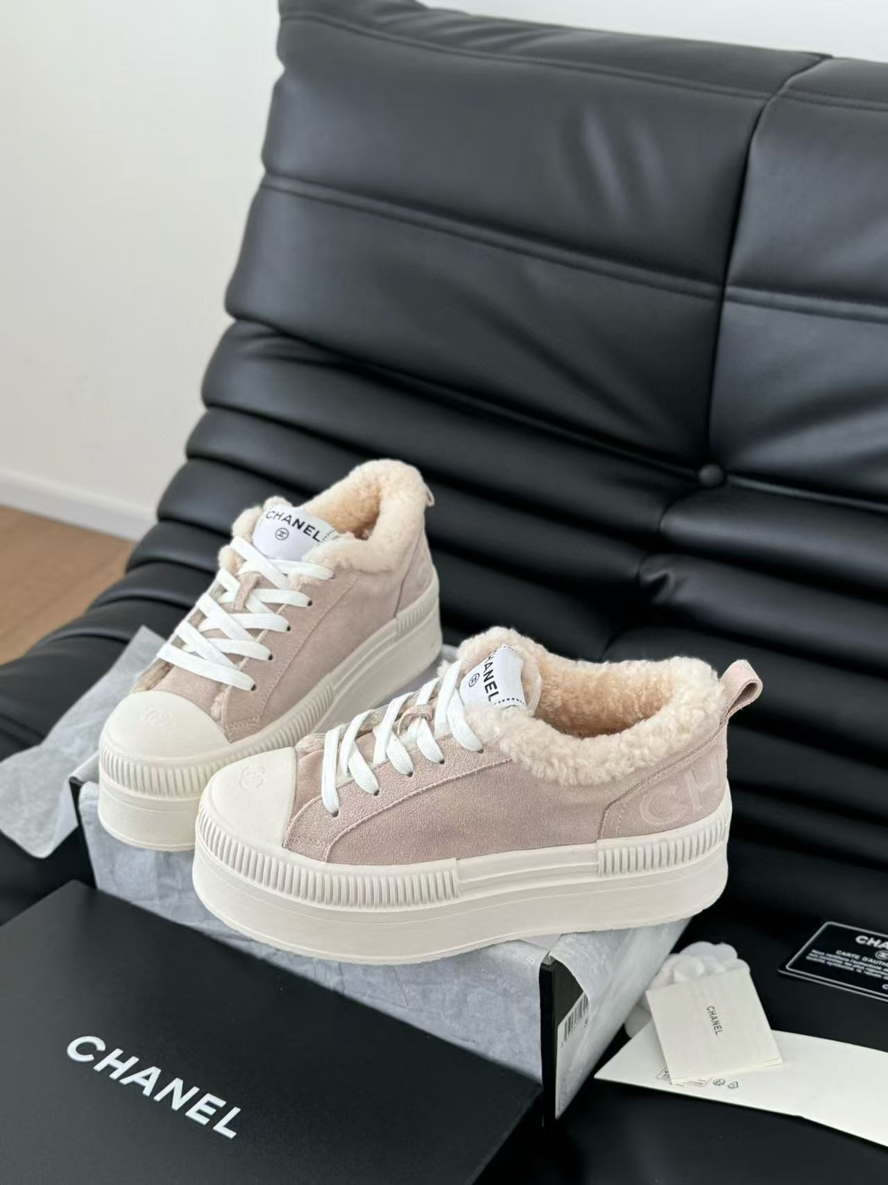 CHANE1 高品質ラムウール厚底カジュアルシューズ【50％割引+送料無料】