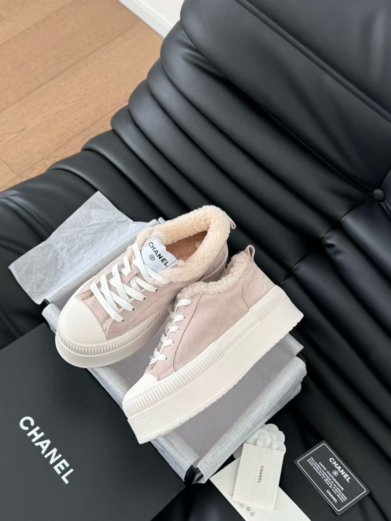 CHANE1 高品質ラムウール厚底カジュアルシューズ【50％割引+送料無料】