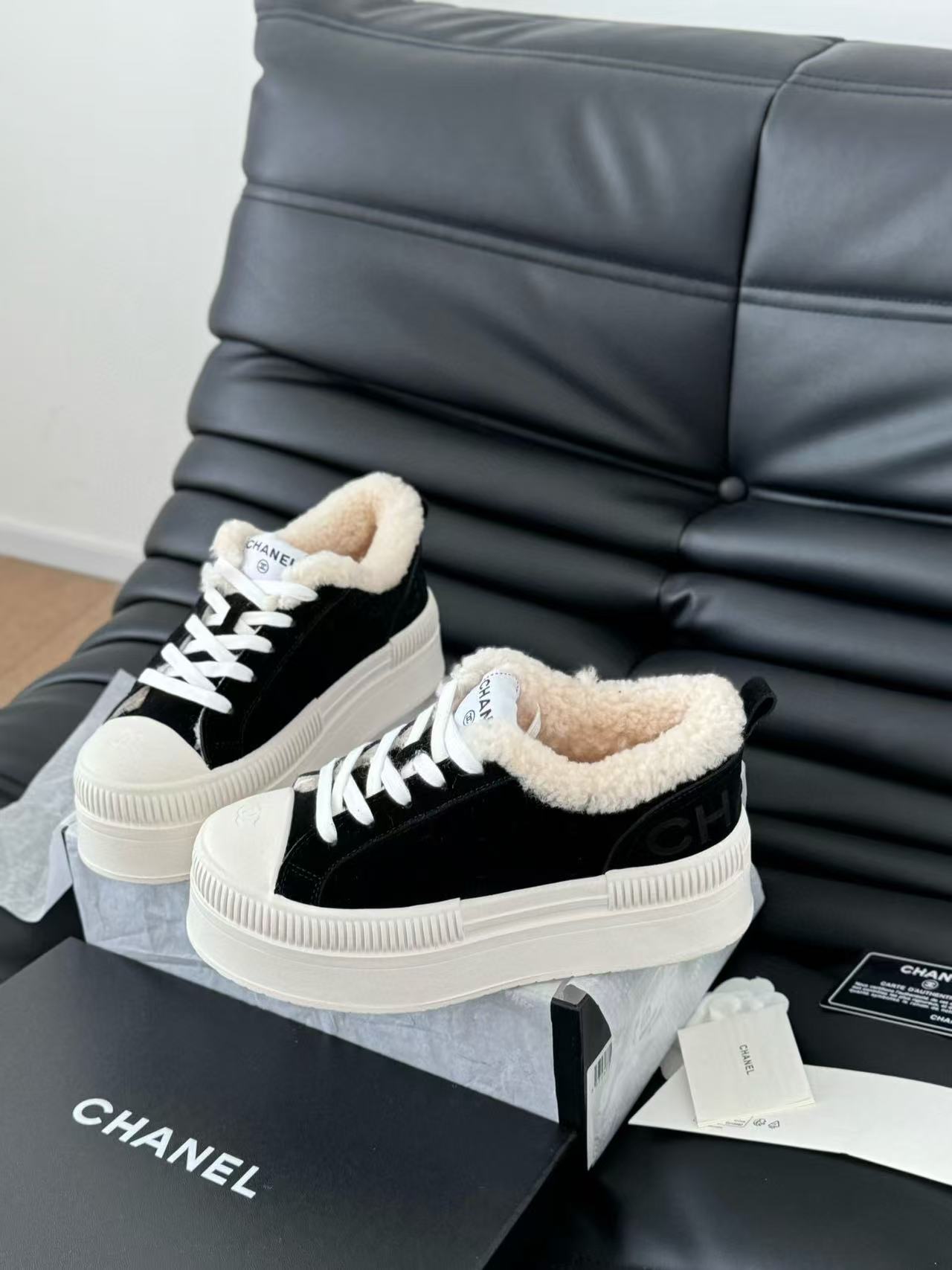 CHANE1 高品質ラムウール厚底カジュアルシューズ【50％割引+送料無料】