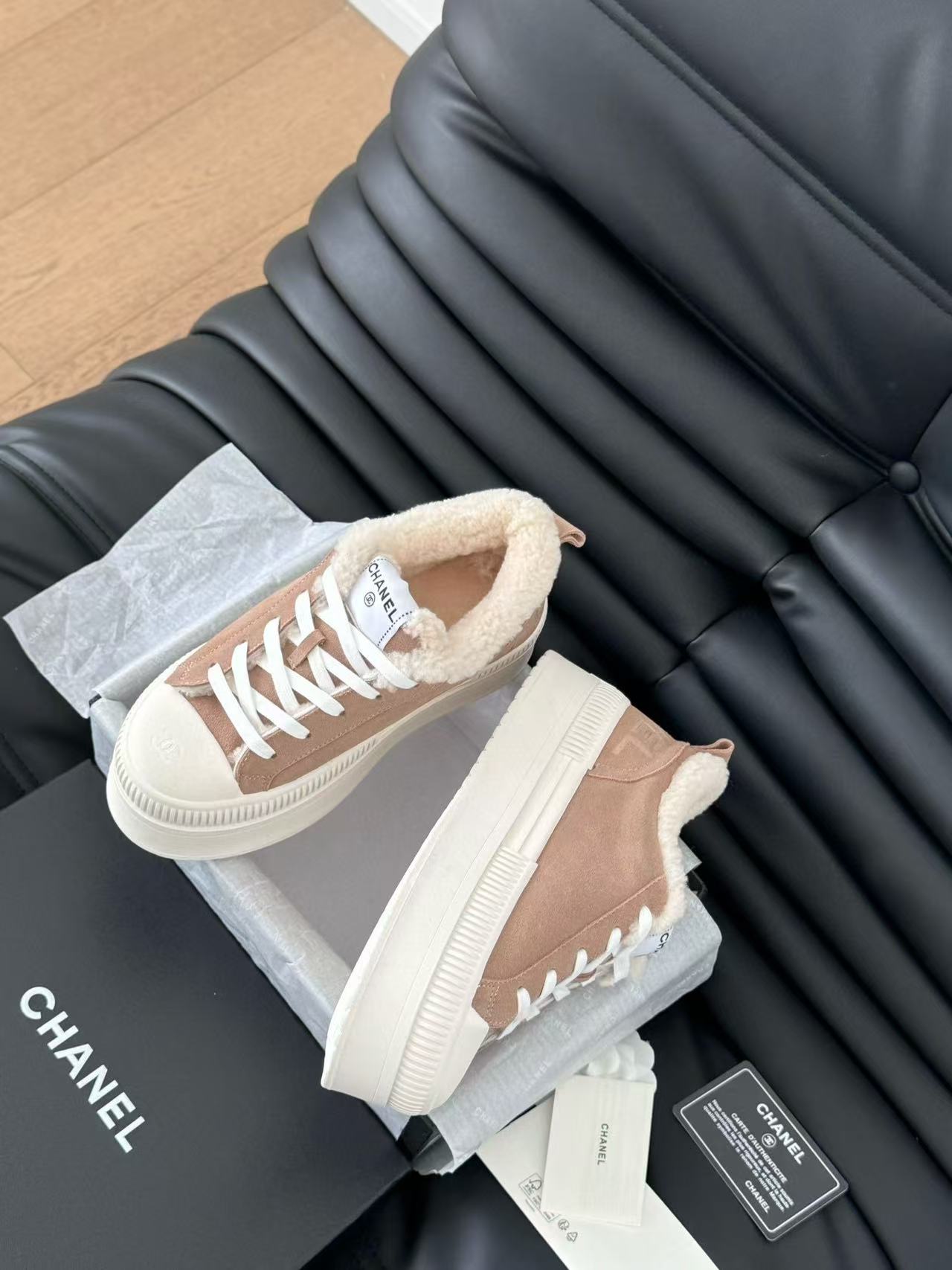 CHANE1 高品質ラムウール厚底カジュアルシューズ【50％割引+送料無料】