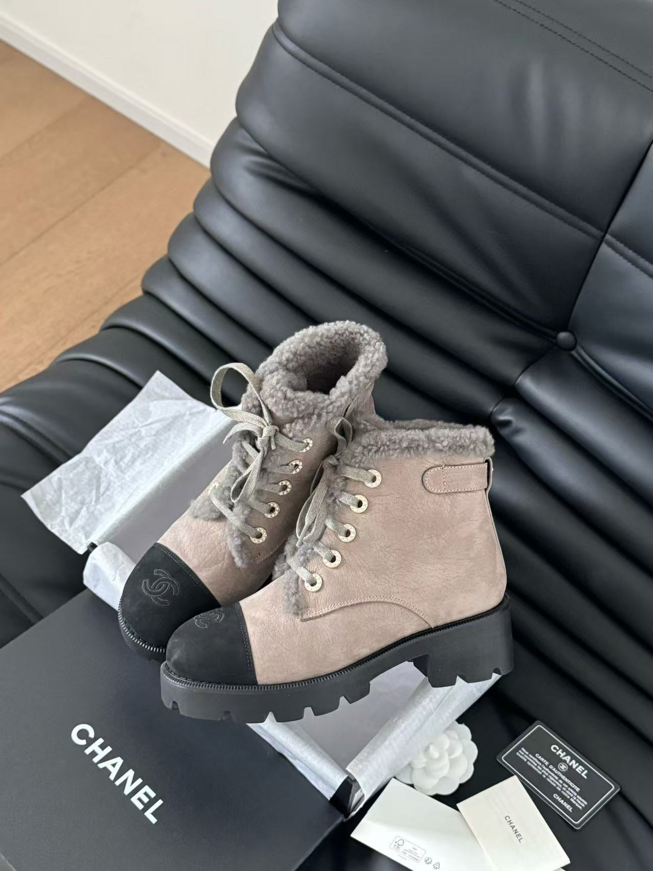 CHANE124k 高品質ラムウール スノーブーツ【50％割引+送料無料】