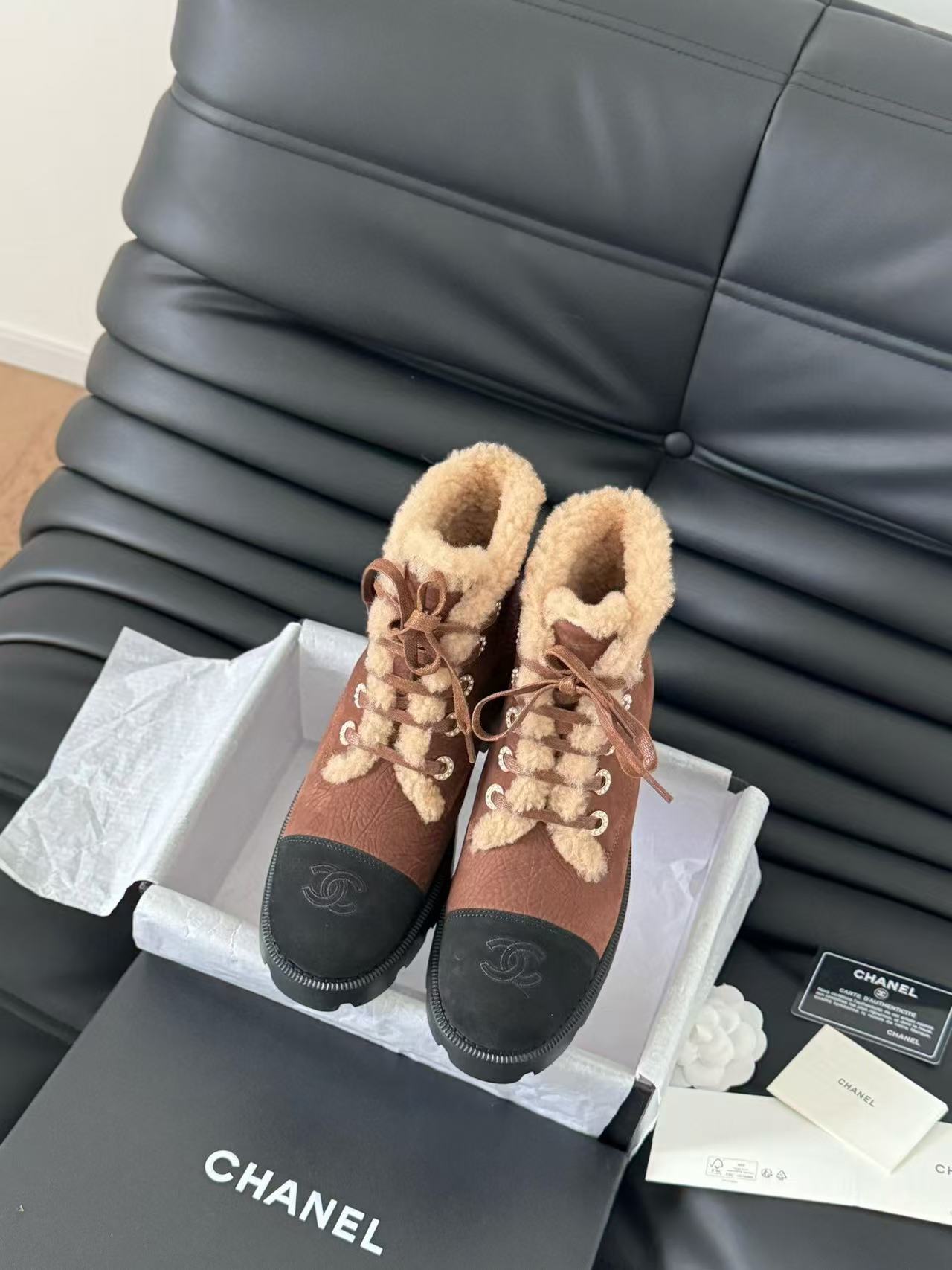 CHANE124k 高品質ラムウール スノーブーツ【50％割引+送料無料】