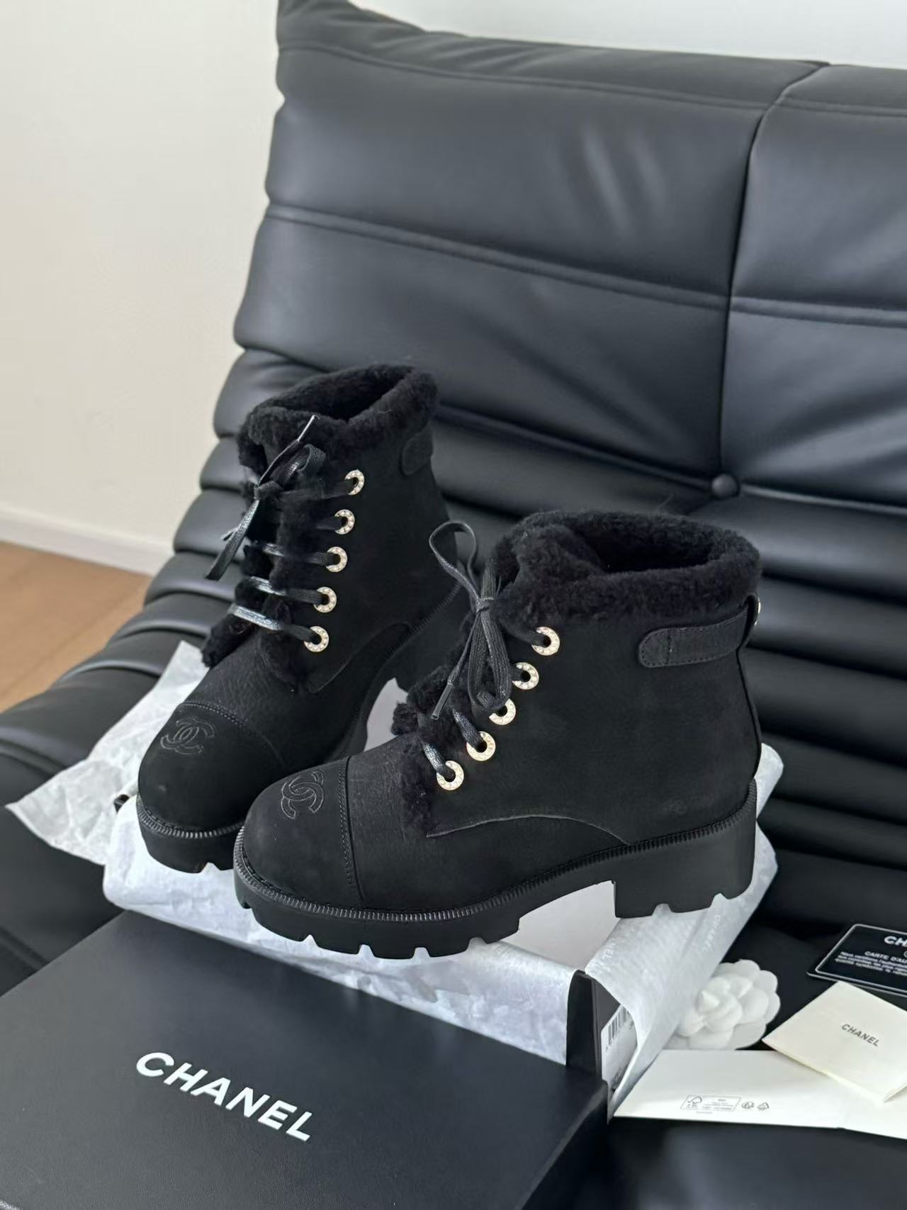 CHANE124k 高品質ラムウール スノーブーツ【50％割引+送料無料】