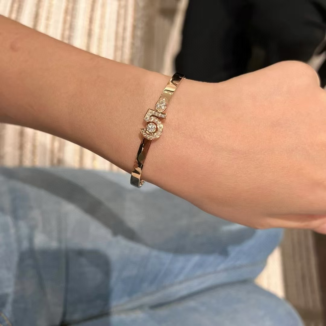 CHANE1 N5 ホワイトゴールド/ローズゴールド ブレスレット【50％割引+送料無料】