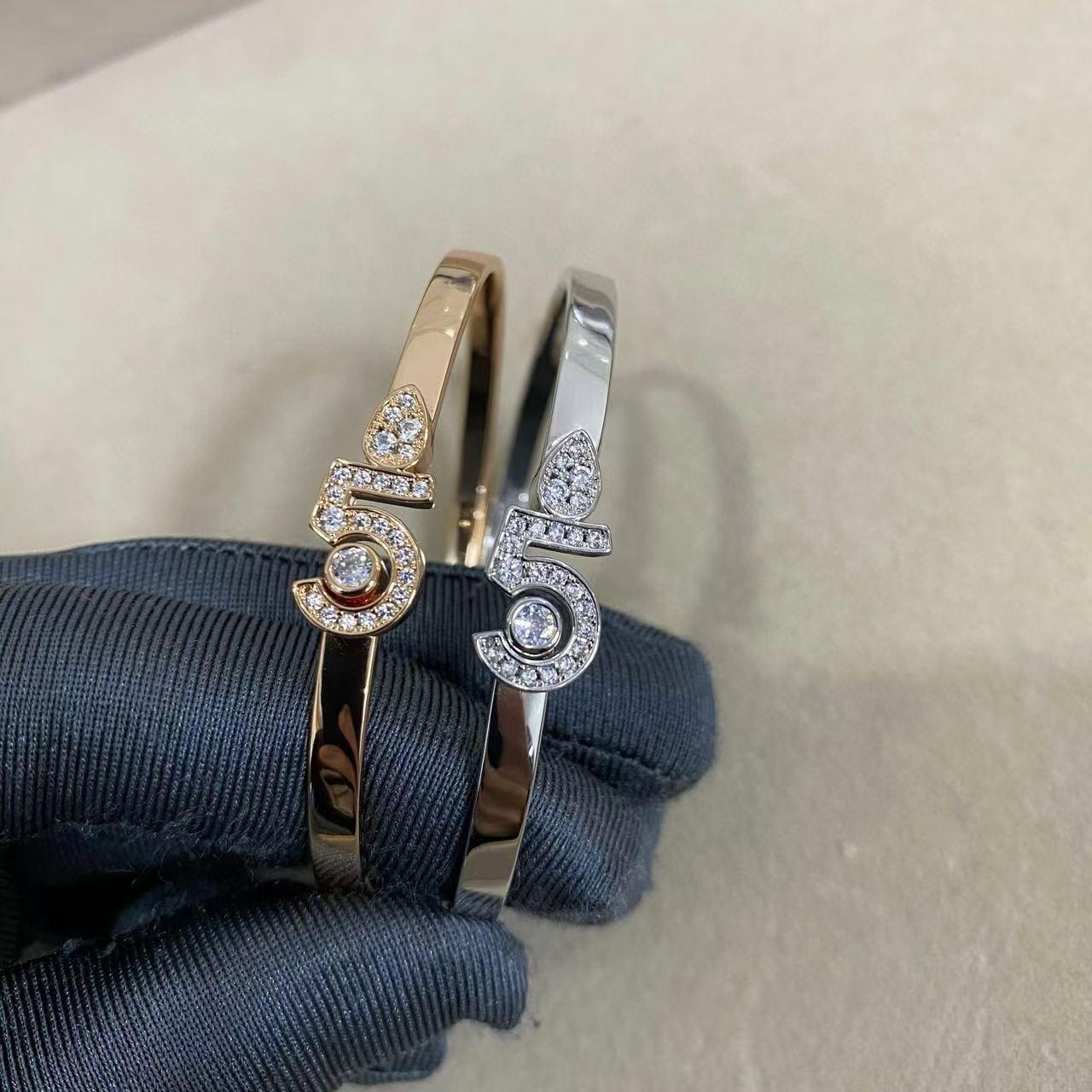 CHANE1 N5 ホワイトゴールド/ローズゴールド ブレスレット【50％割引+送料無料】