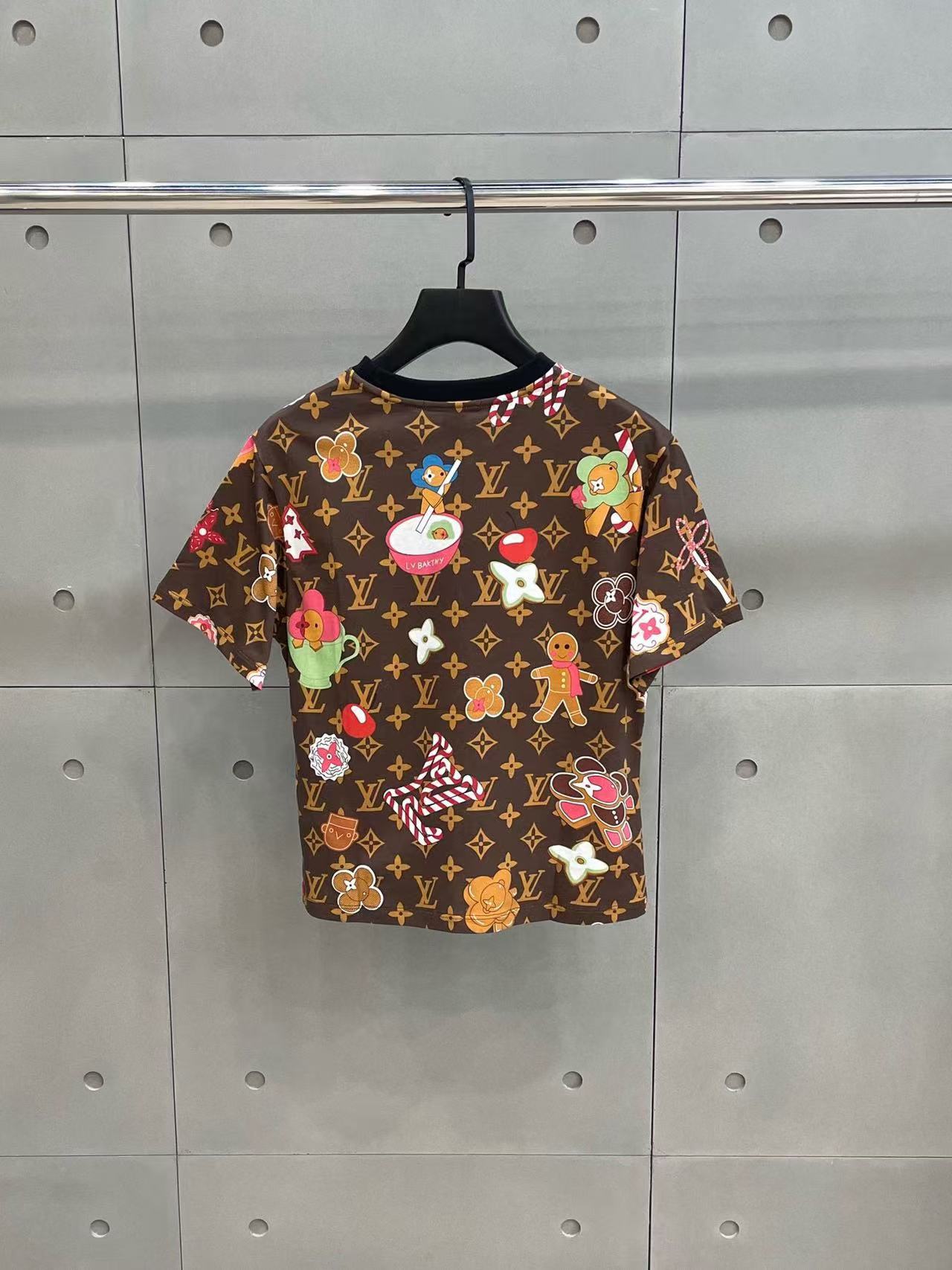 LV チェーン老眼柄 Tシャツ【50％割引+送料無料】