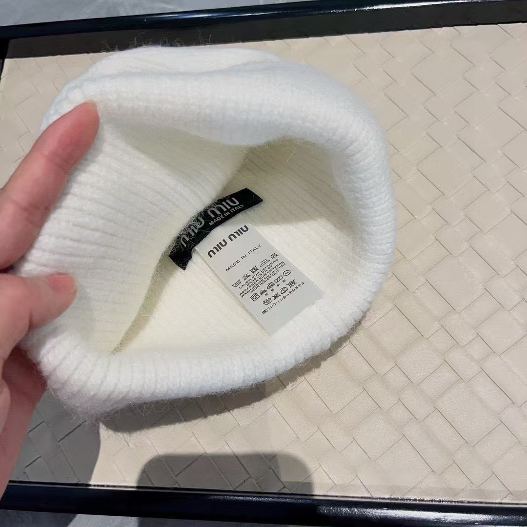 M1UM1U シンプルレターウールハット【50％割引+送料無料】