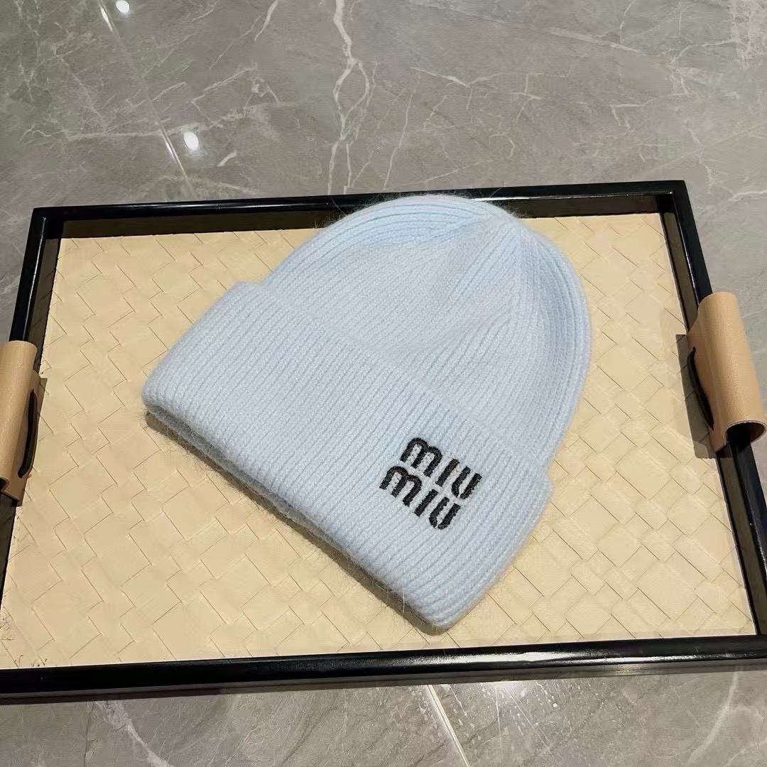 M1UM1U シンプルレターウールハット【50％割引+送料無料】