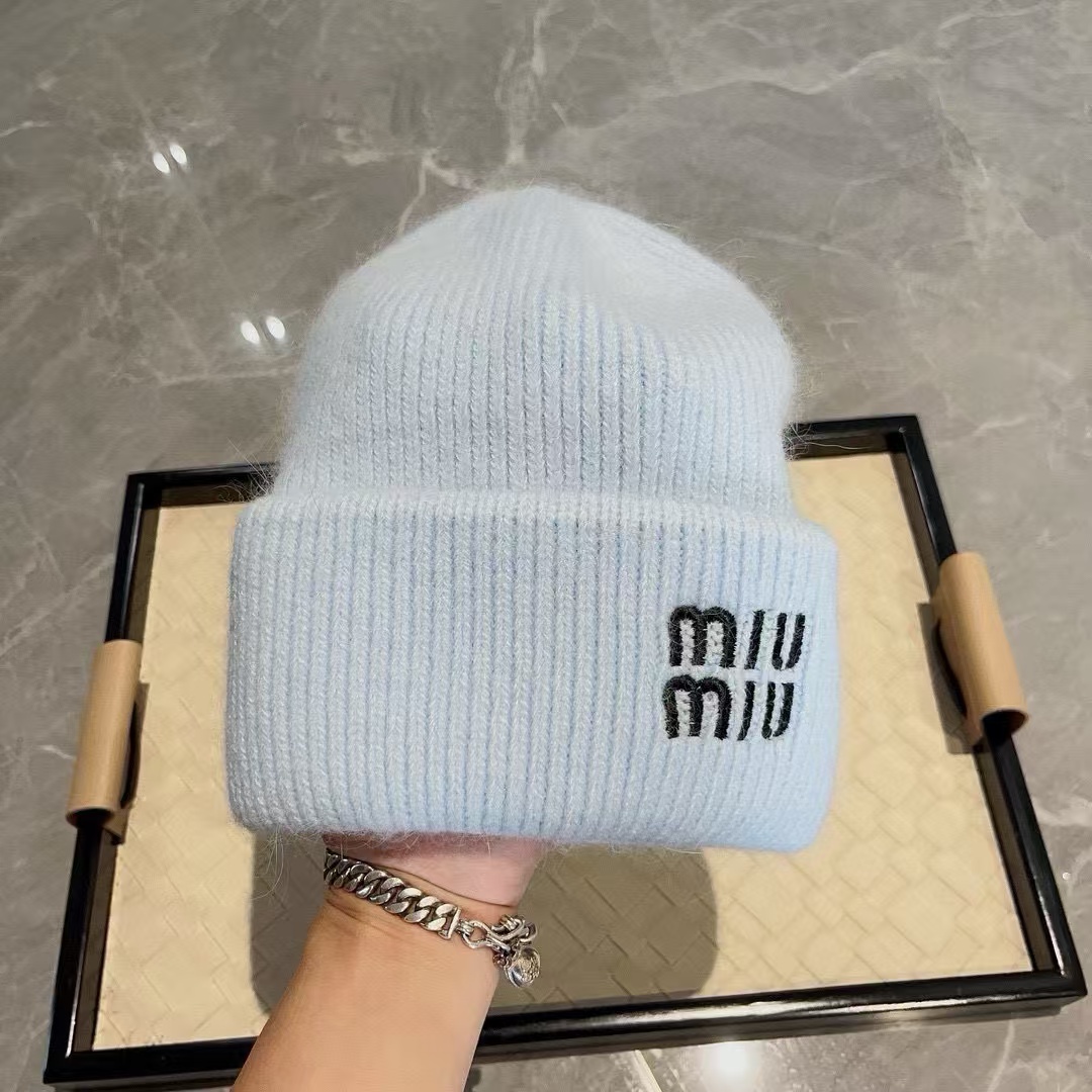 M1UM1U シンプルレターウールハット【50％割引+送料無料】