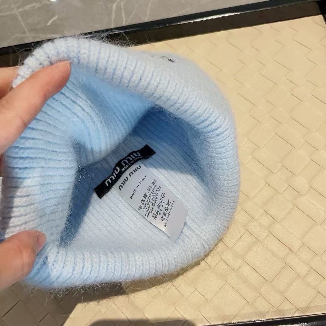 M1UM1U シンプルレターウールハット【50％割引+送料無料】