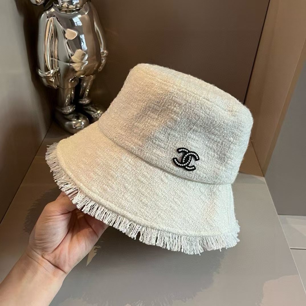 CHANE1 シンプルダブルCロゴタッセルフィッシャーマンハット【50％割引+送料無料】