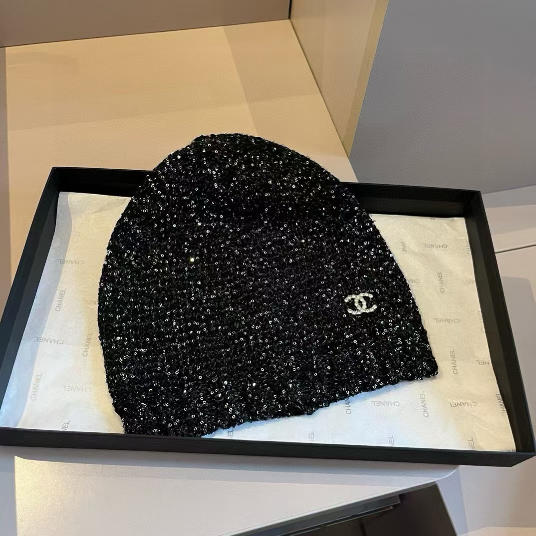 CHANE1 スパンコール付きウールハット【50％割引+送料無料】