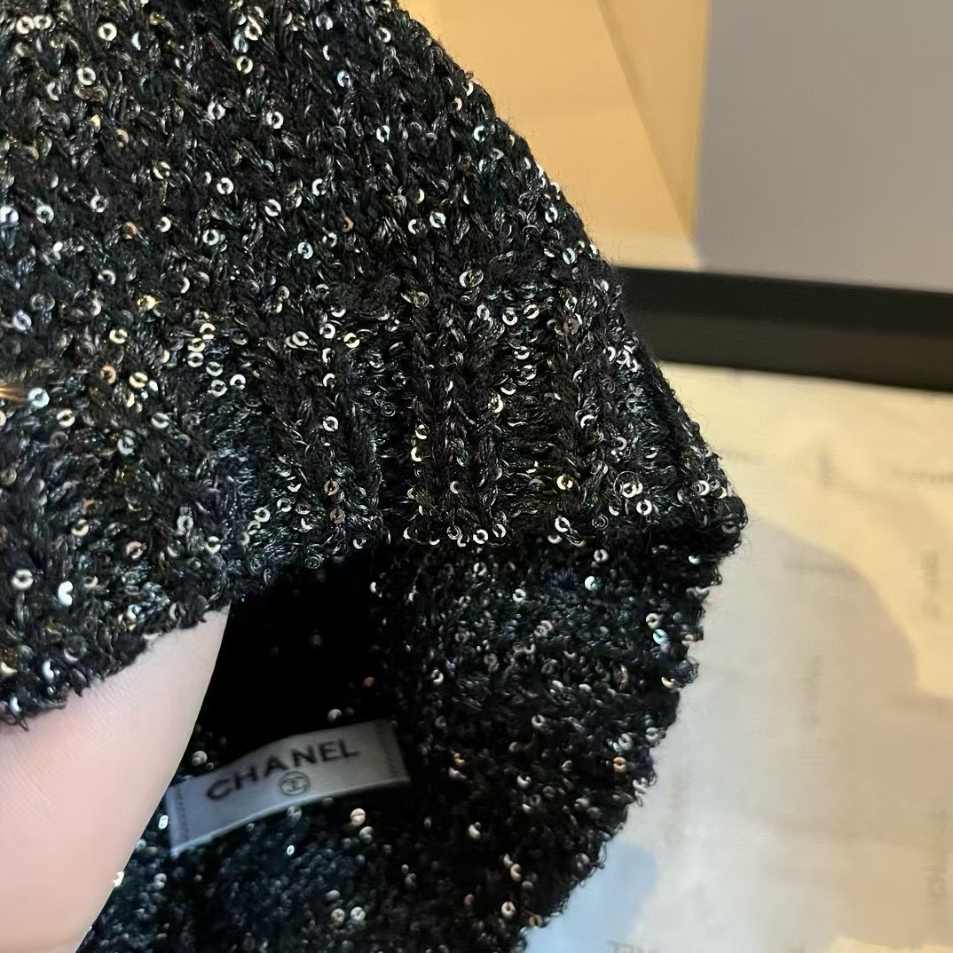 CHANE1 スパンコール付きウールハット【50％割引+送料無料】