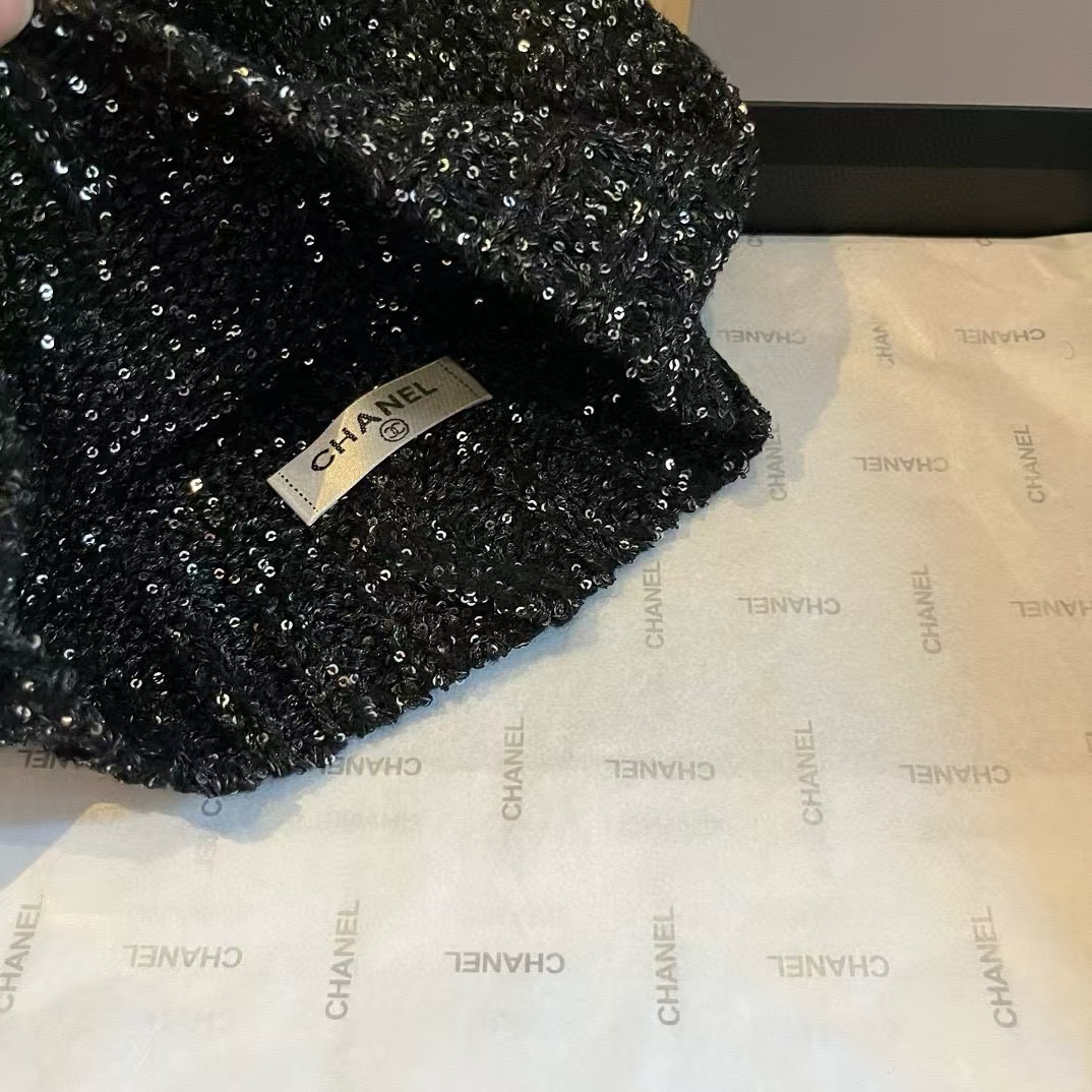 CHANE1 スパンコール付きウールハット【50％割引+送料無料】