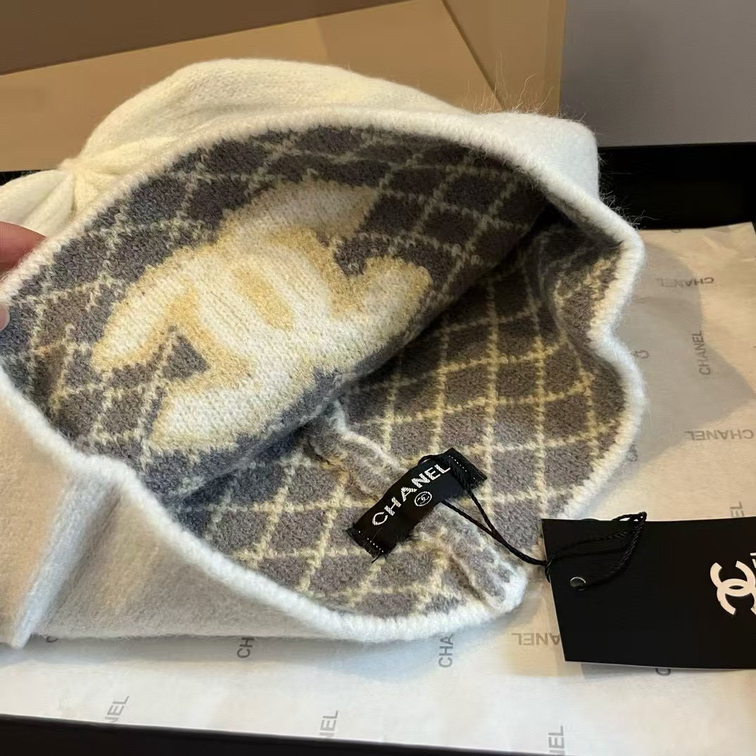 CHANE1 ダブルシー ラージロゴ ウールハット【50％割引+送料無料】