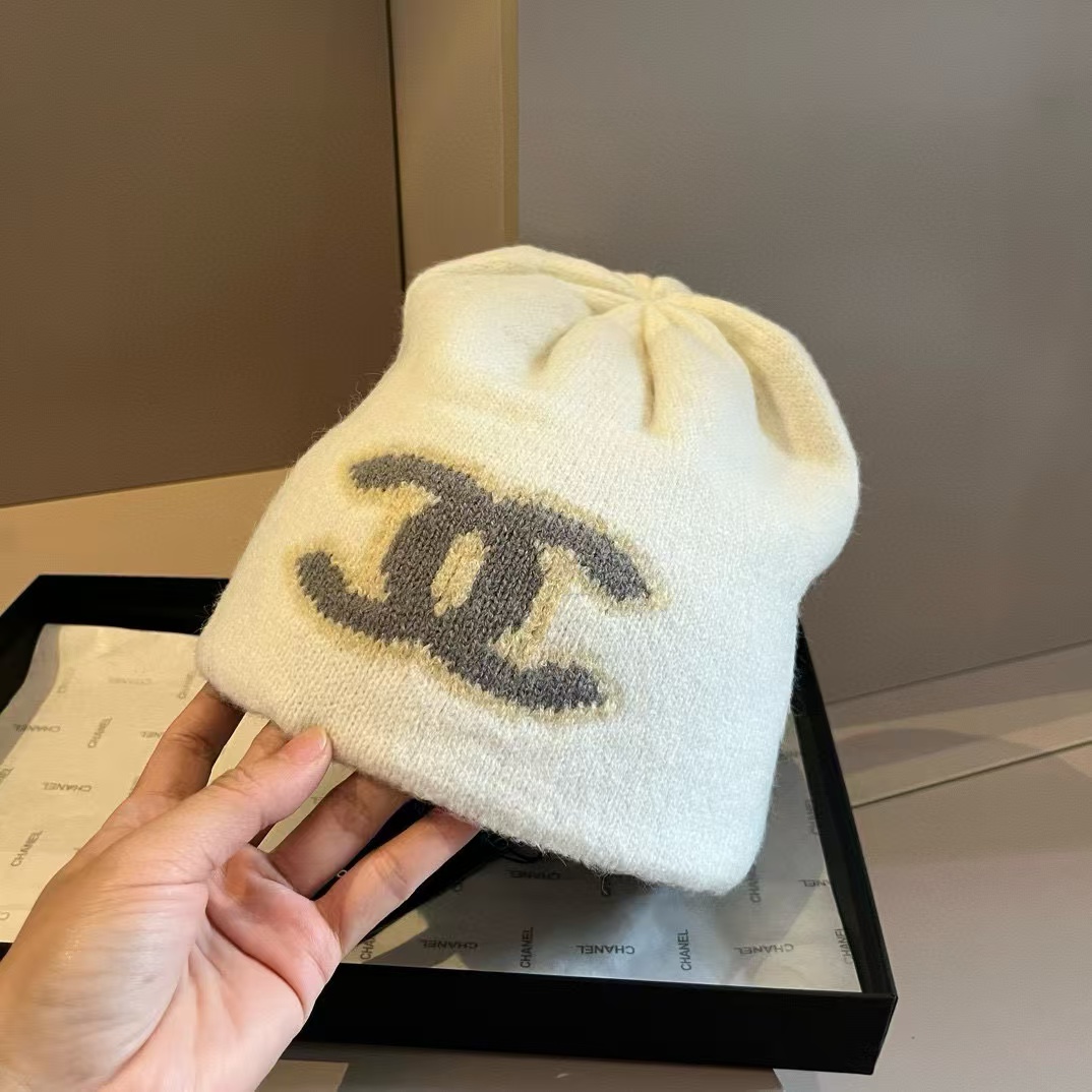 CHANE1 ダブルシー ラージロゴ ウールハット【50％割引+送料無料】