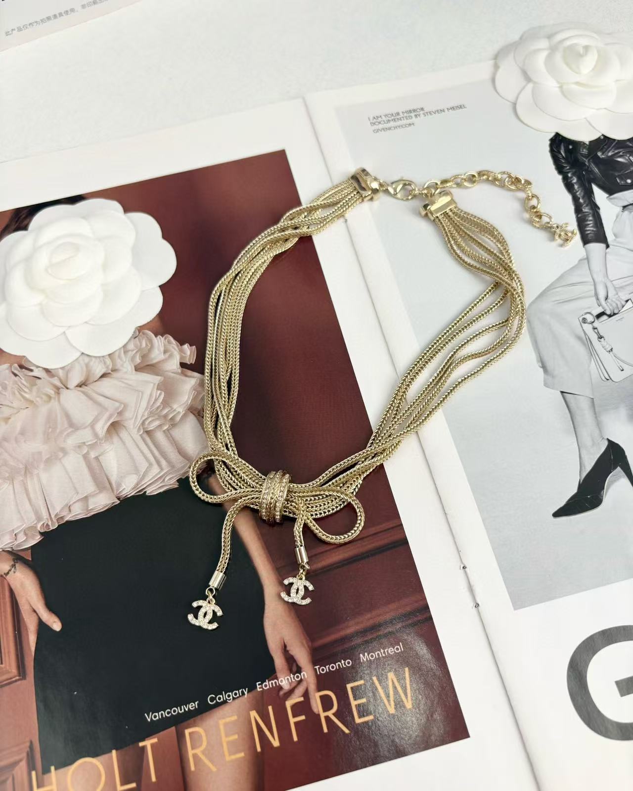 CHANE1 5層ダブルCロゴネックレス【50％割引+送料無料】