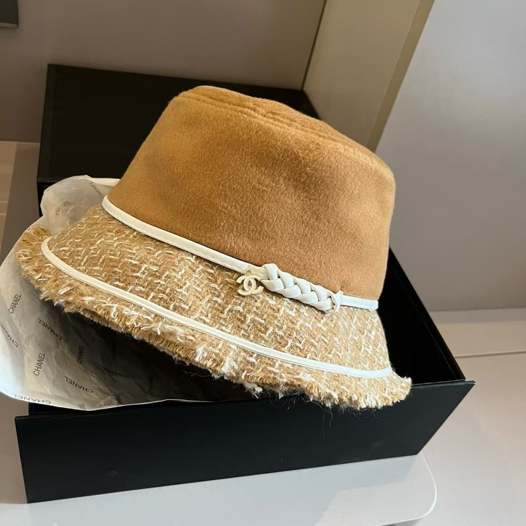 CHANE1 ウーブン カラーブロック バケット ハット【50％割引+送料無料】