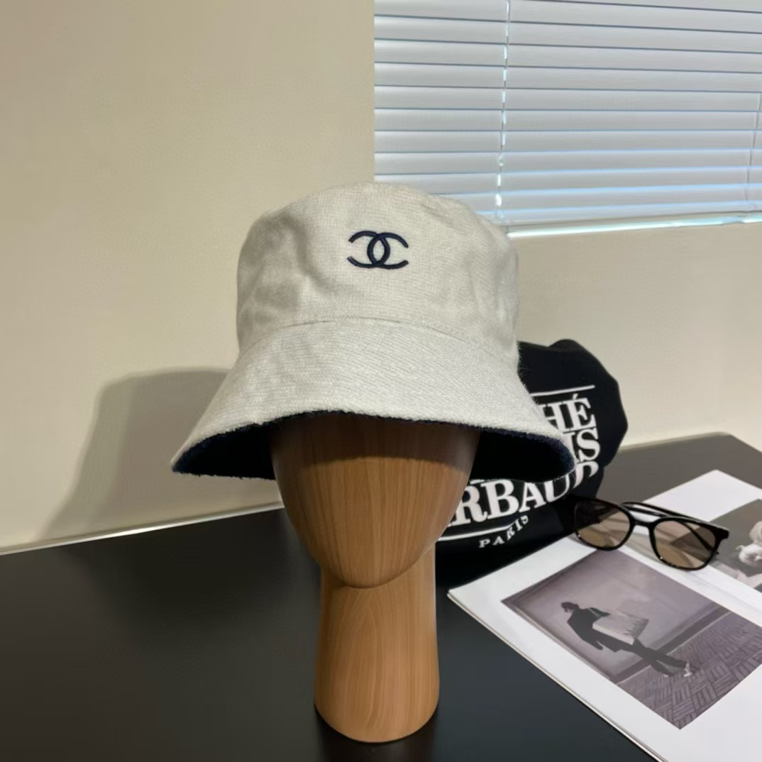 CHANE1 シンプルダブルCロゴバケットハット【50％割引+送料無料】