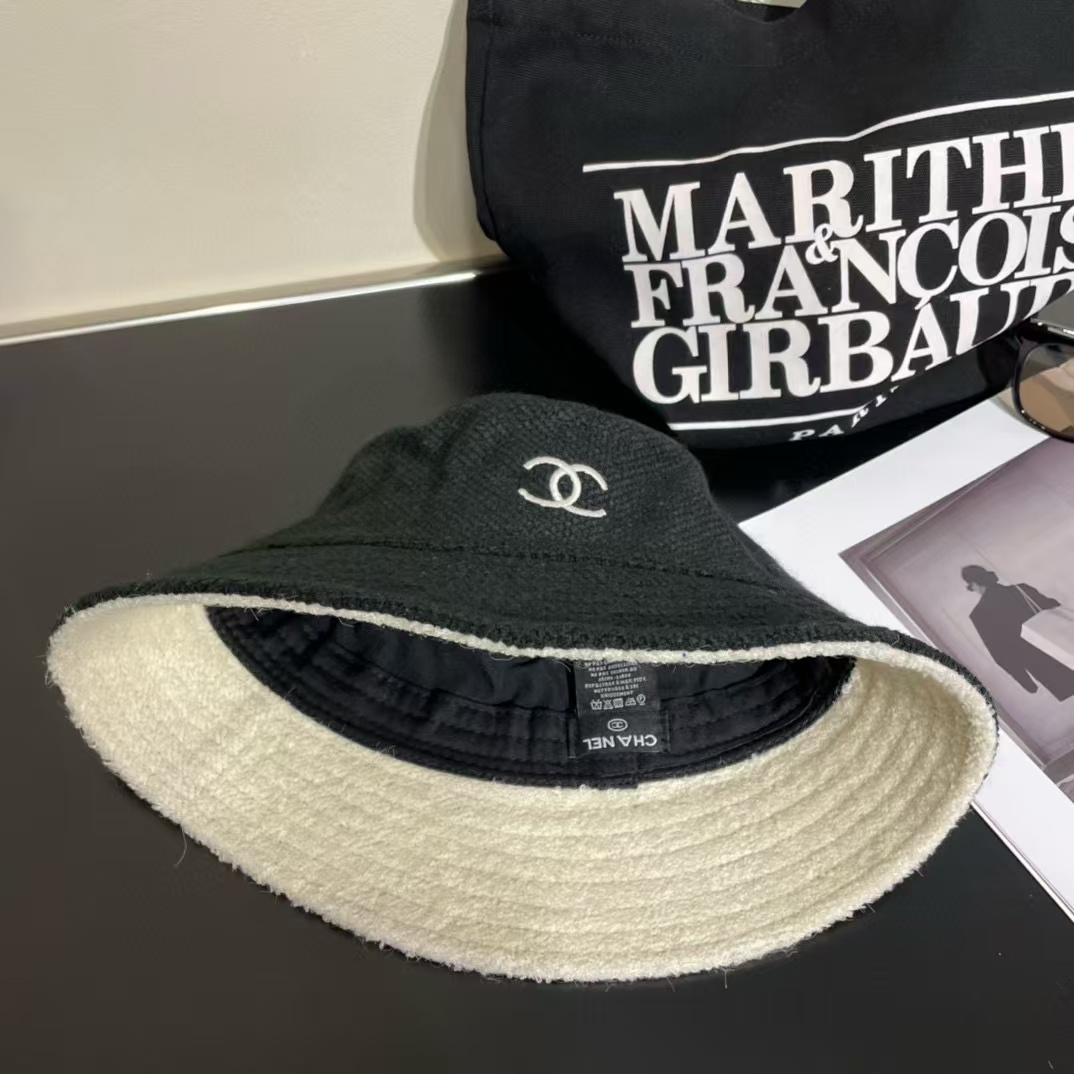 CHANE1 シンプルダブルCロゴバケットハット【50％割引+送料無料】