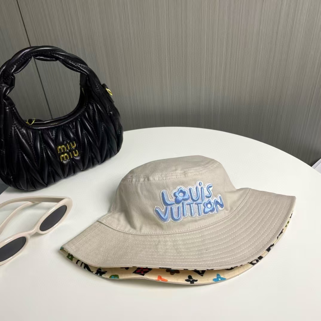 LVプリント刺繍バケットハット【50％割引+送料無料】