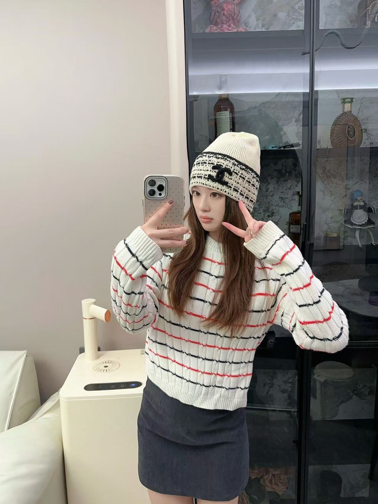 CHANE1 カラーブロックウールハット【50％割引+送料無料】