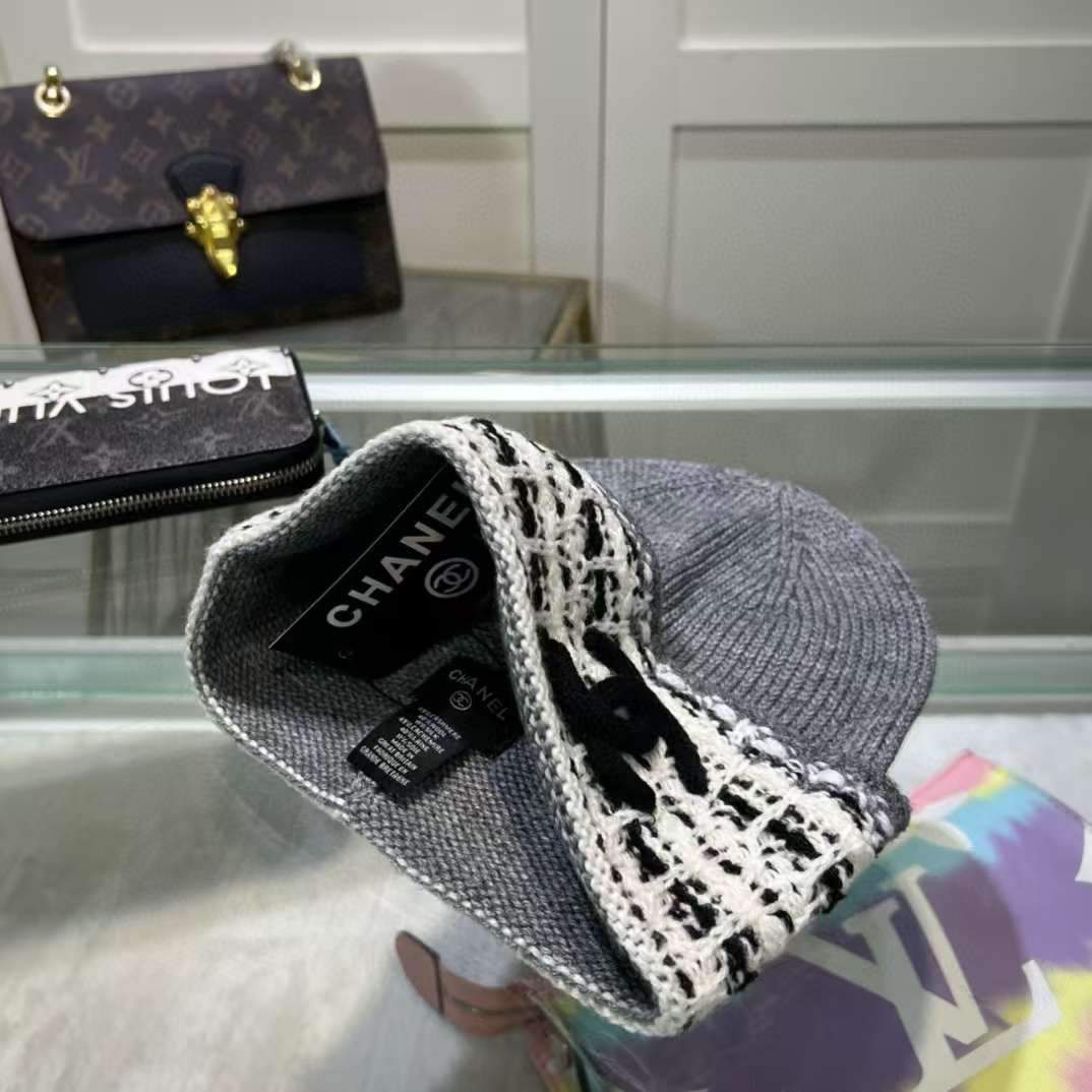 CHANE1 カラーブロックウールハット【50％割引+送料無料】