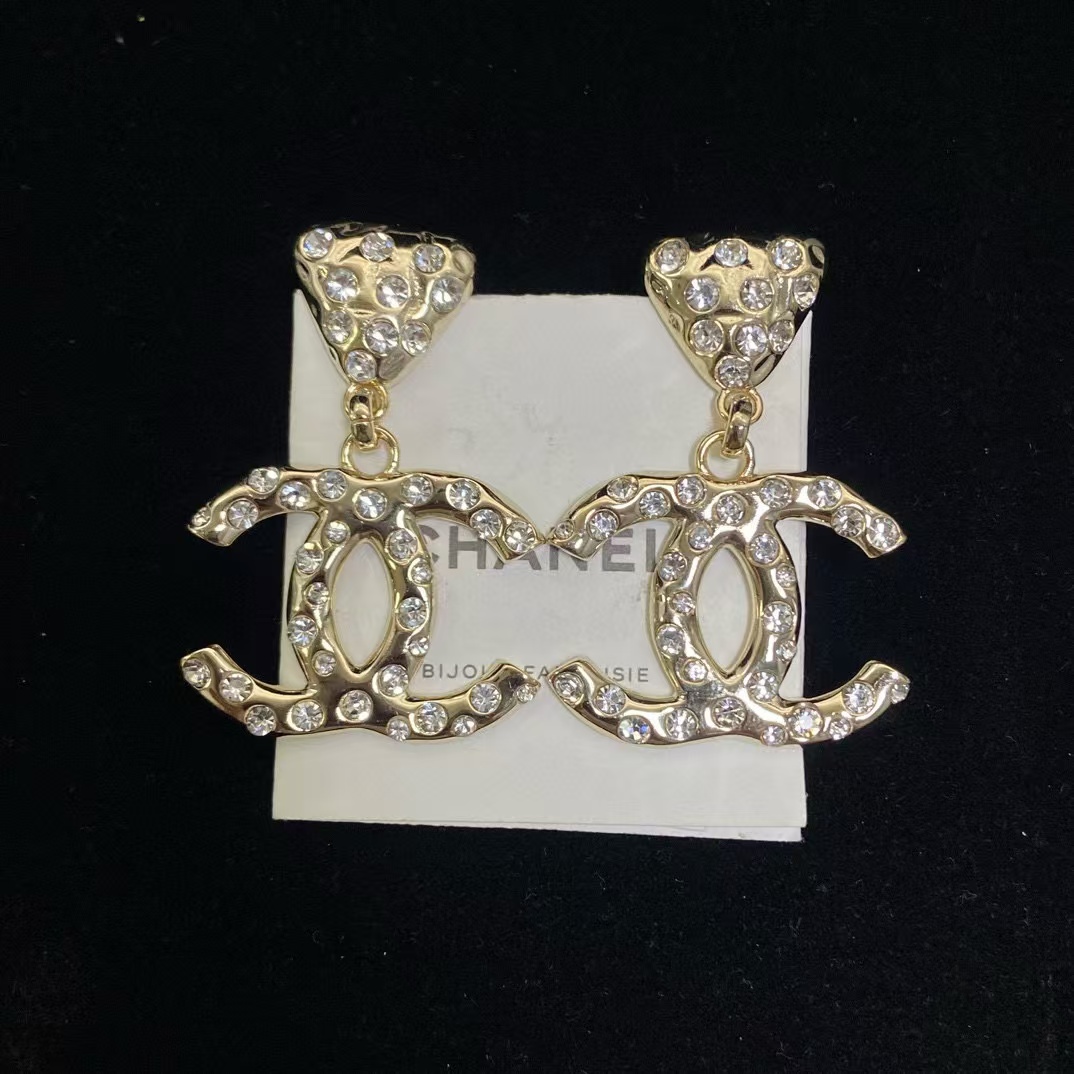 CHANE1 ダブルC ピーチハート ピアス【50％割引+送料無料】