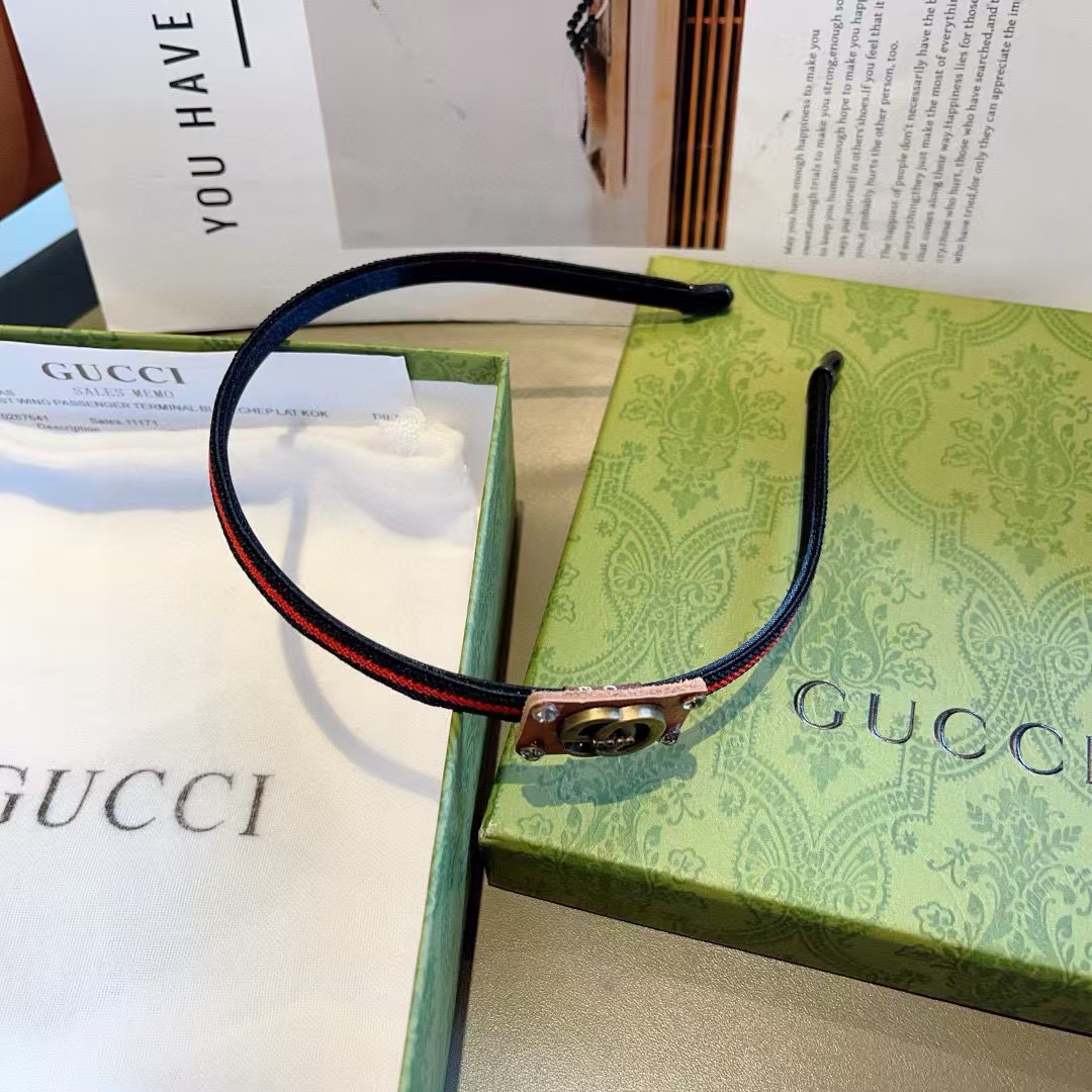 GUCC1 クラシック ナロー ヘッドバンド【50％割引+送料無料】