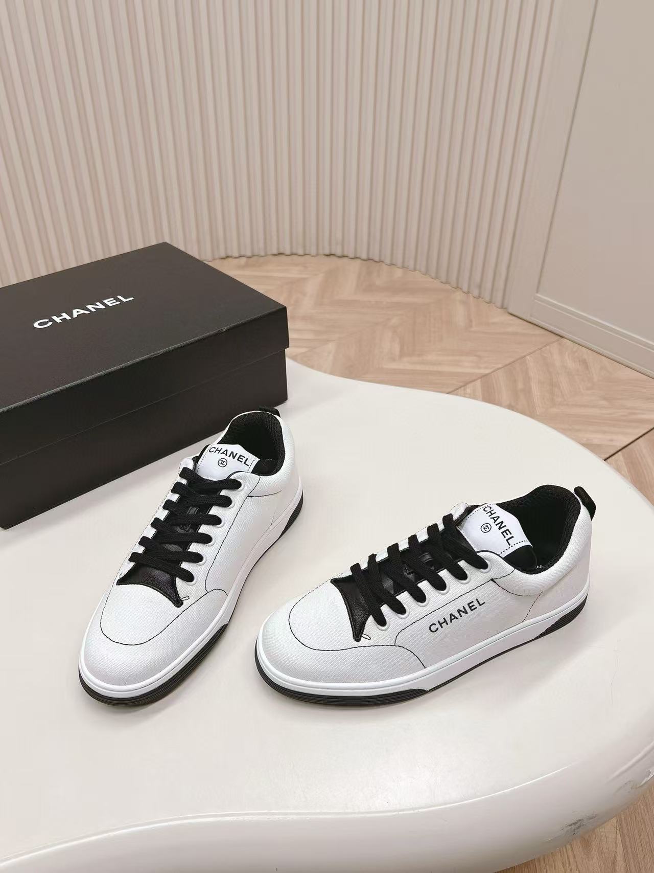 CHANE1 高品質シンプル白黒カジュアルシューズ【50％割引+送料無料】