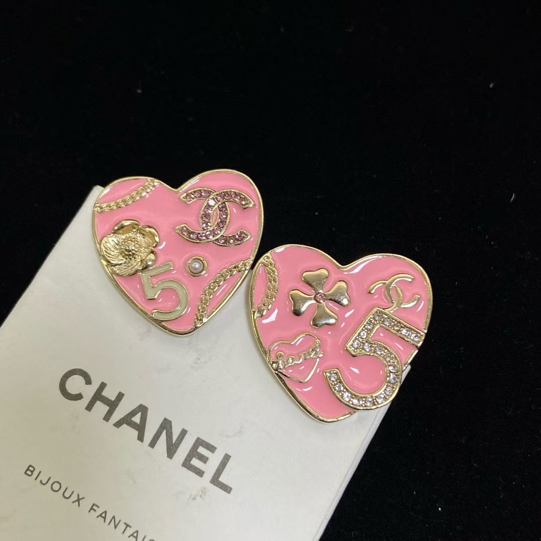 CHANE1 ピンクピーチハートピアス【50％割引+送料無料】