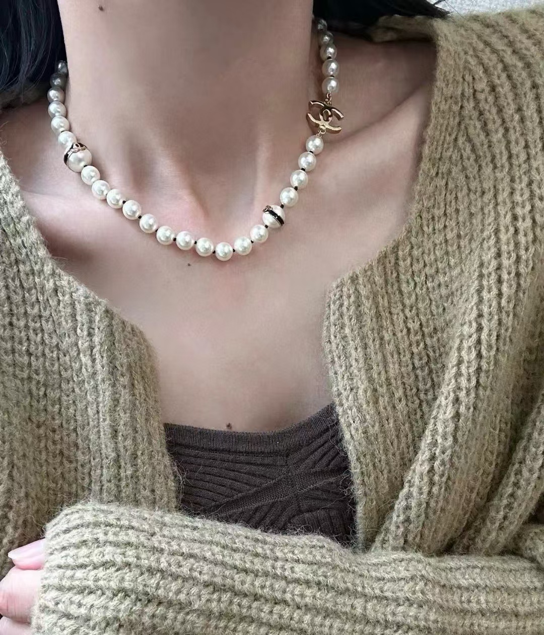 CHANE1 パールネックレス【50％割引+送料無料】
