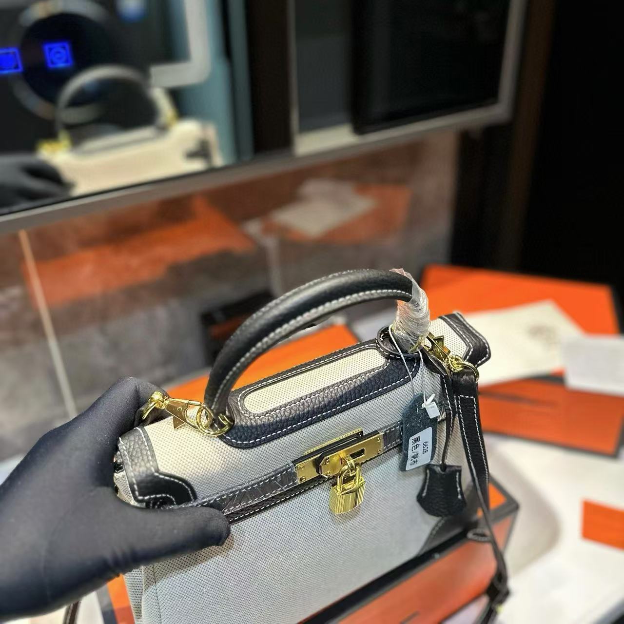 HERME5 kelly キャンバスショッピングバッグ【50％割引+送料無料】