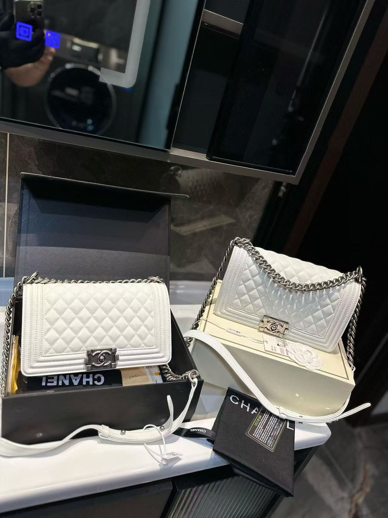 CHANE1 シープスキン チェーン ショルダー クロスボディバッグ【50％割引+送料無料】