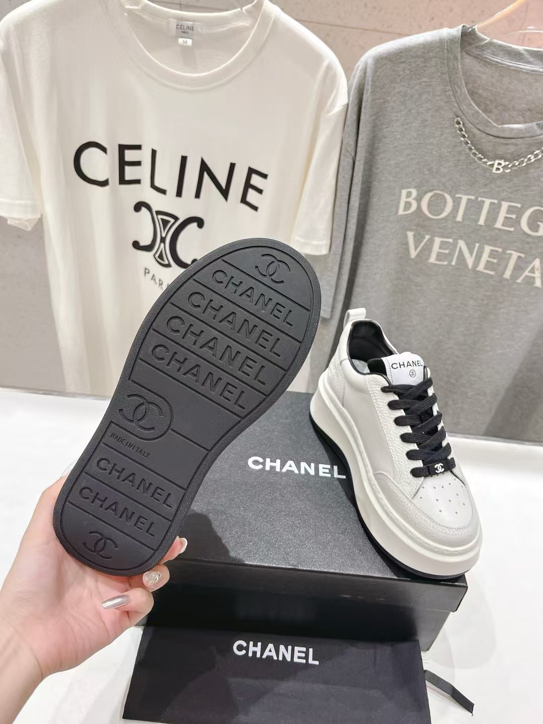 CHANE1高品質プラットフォームビスケットシューズ【50％割引+送料無料】