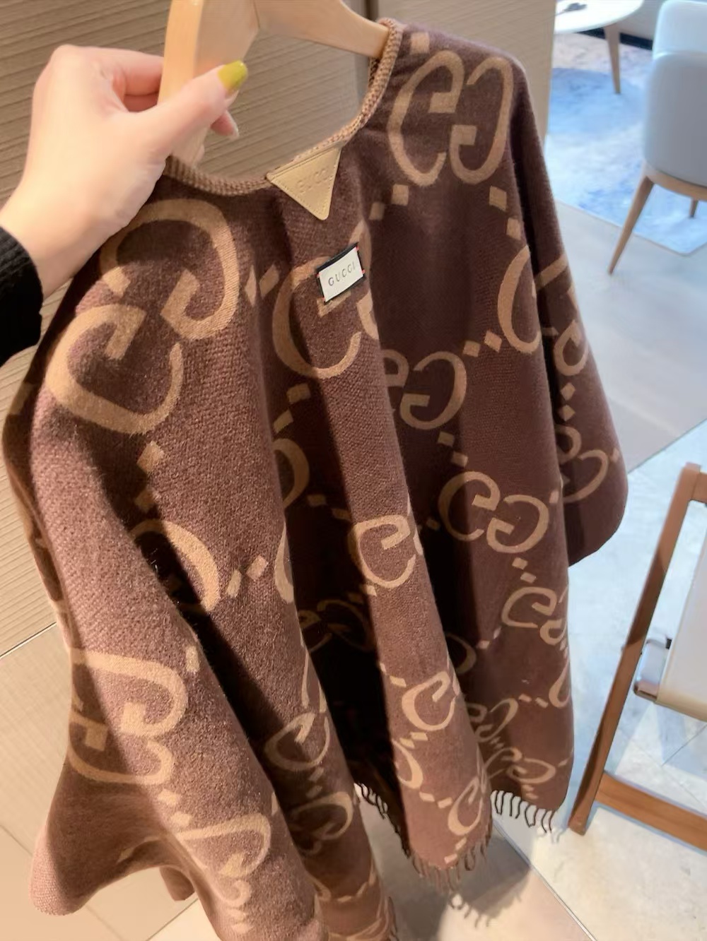 GUCC1 カシミヤタッセルショール【50％割引+送料無料】