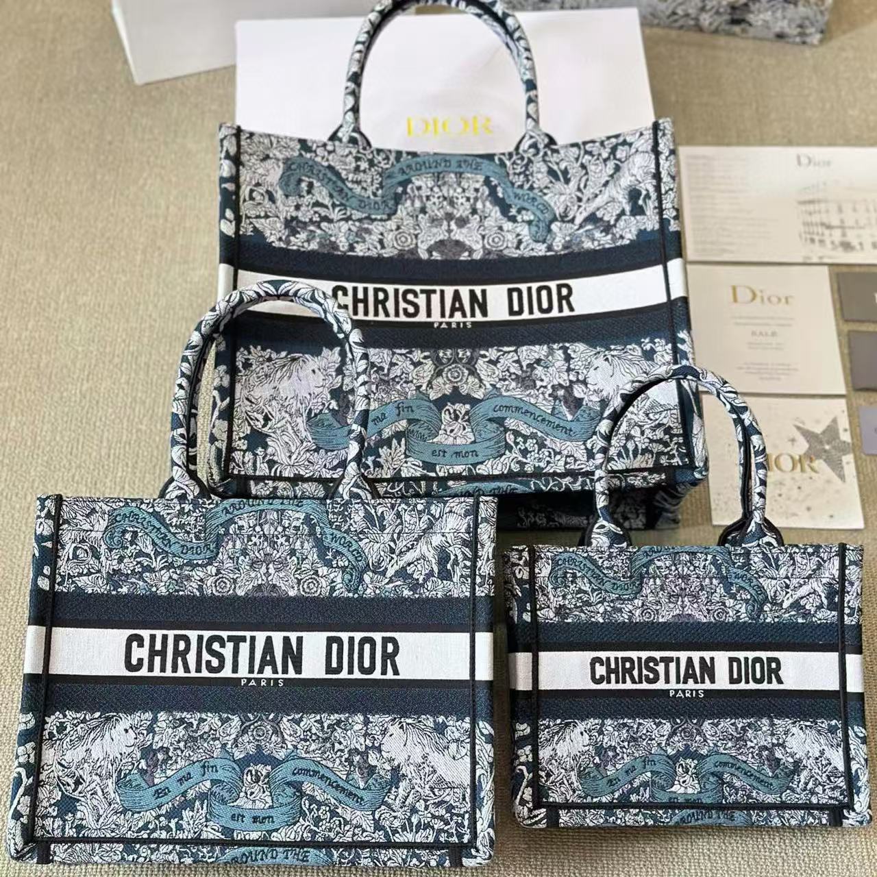 DI0R book toteプリントされたショッピングバッグ 【50％割引+送料無料】