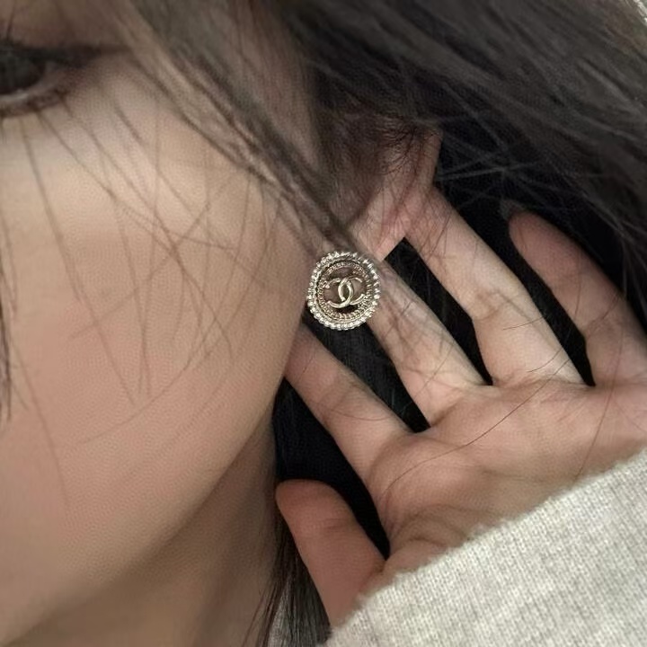 CHANE1 ラウンド ダイヤモンド スタッド ピアス【50％割引+送料無料】