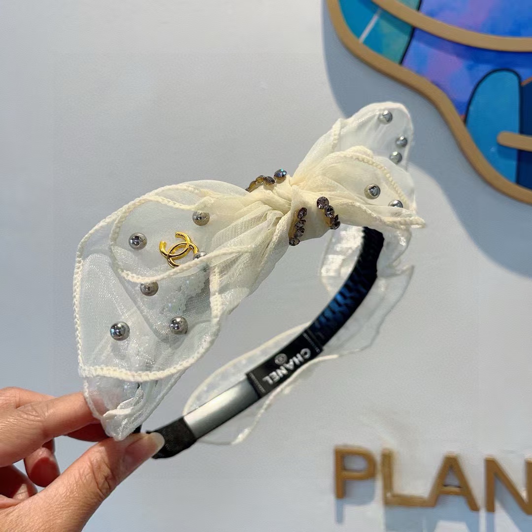 CHANE1 リボンパールカチューシャ【50％割引+送料無料】