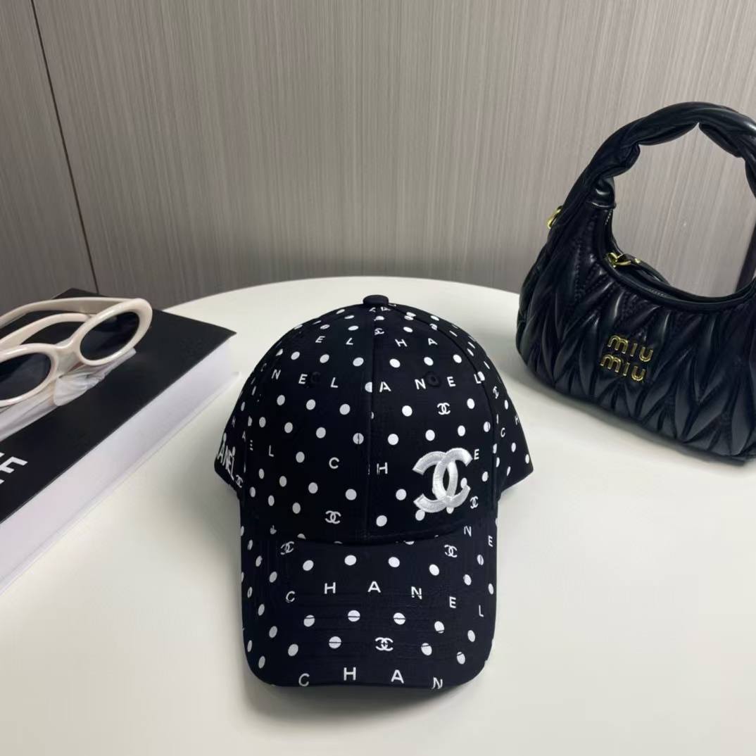 CHANE1 ポルカドット ベースボールキャップ【50％割引+送料無料】