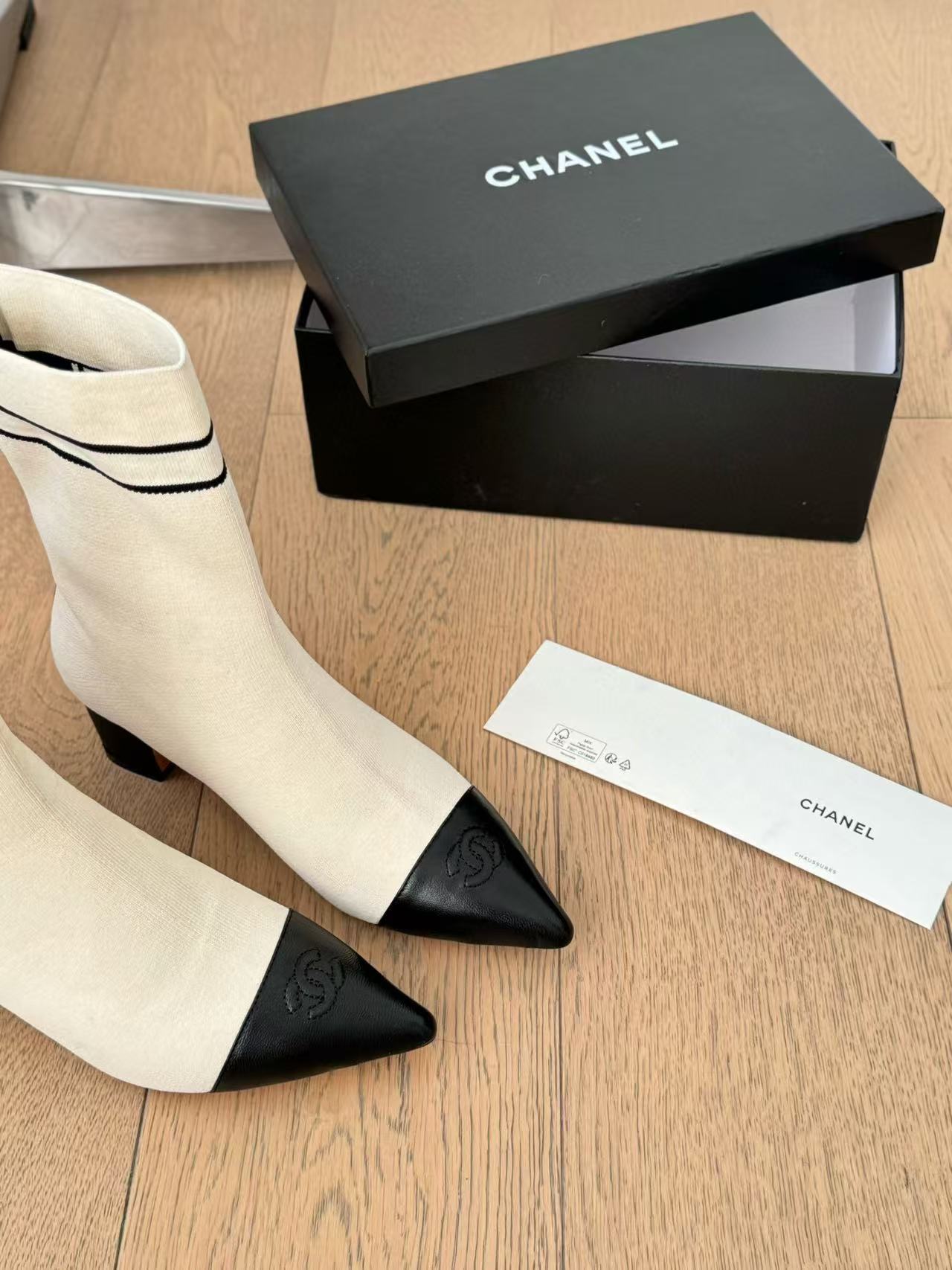 CHANE1 高品質ポインテッドトゥ ソックスブーツ【50％割引+送料無料】