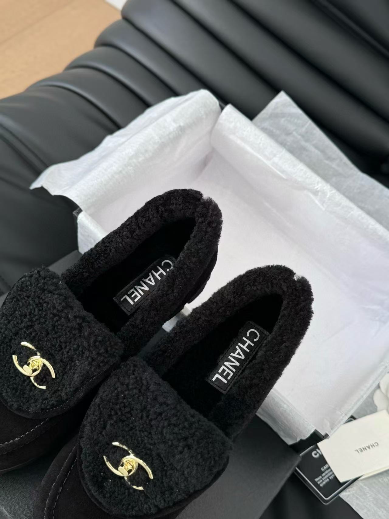 CHANE1 高品質ラムウールローファー【50％割引+送料無料】