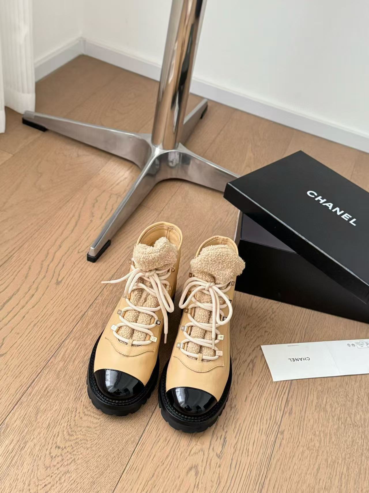 CHANE1高品質カラーブロック レースアップ ブーツ【50％割引+送料無料】