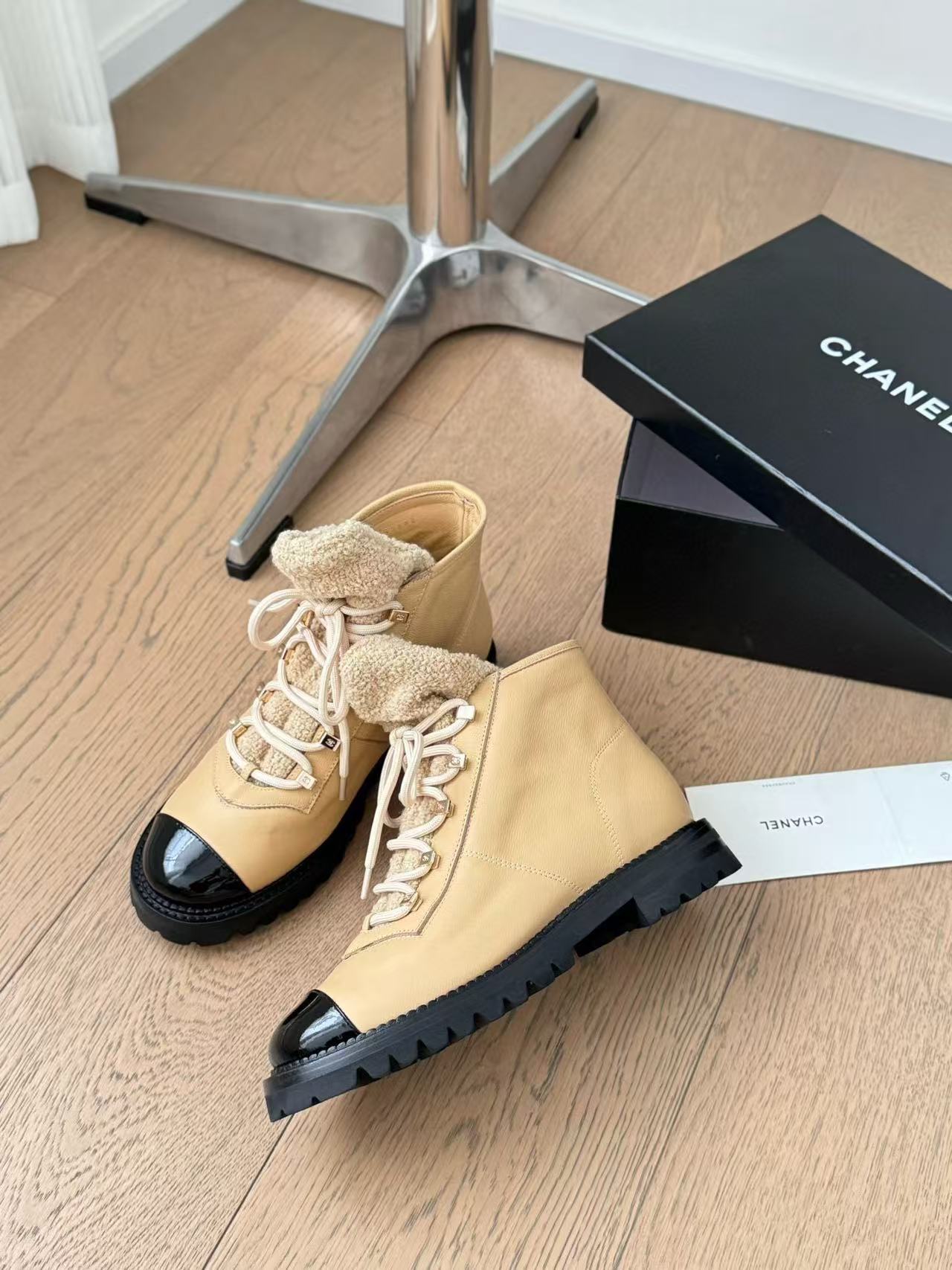 CHANE1高品質カラーブロック レースアップ ブーツ【50％割引+送料無料】