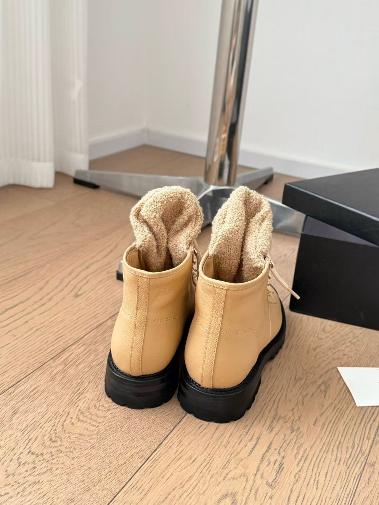 CHANE1高品質カラーブロック レースアップ ブーツ【50％割引+送料無料】