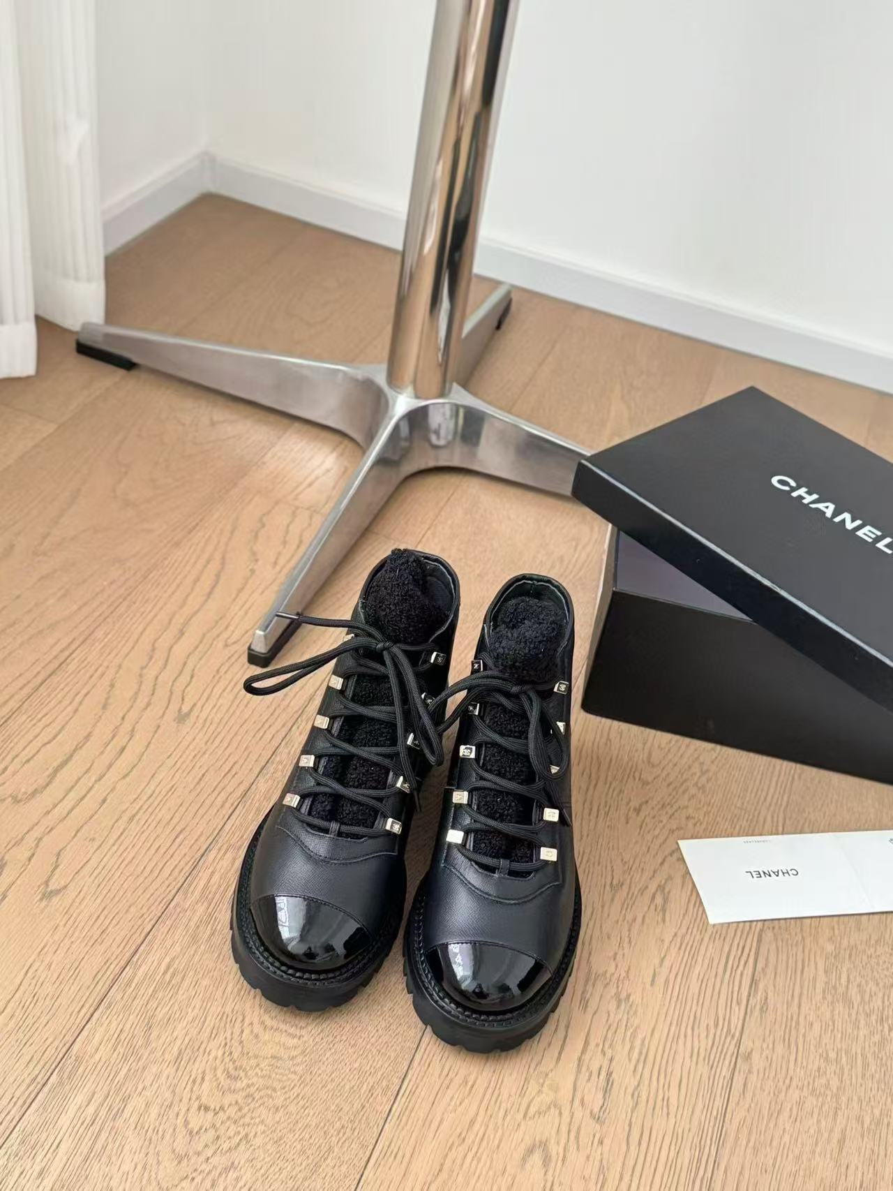 CHANE1高品質カラーブロック レースアップ ブーツ【50％割引+送料無料】