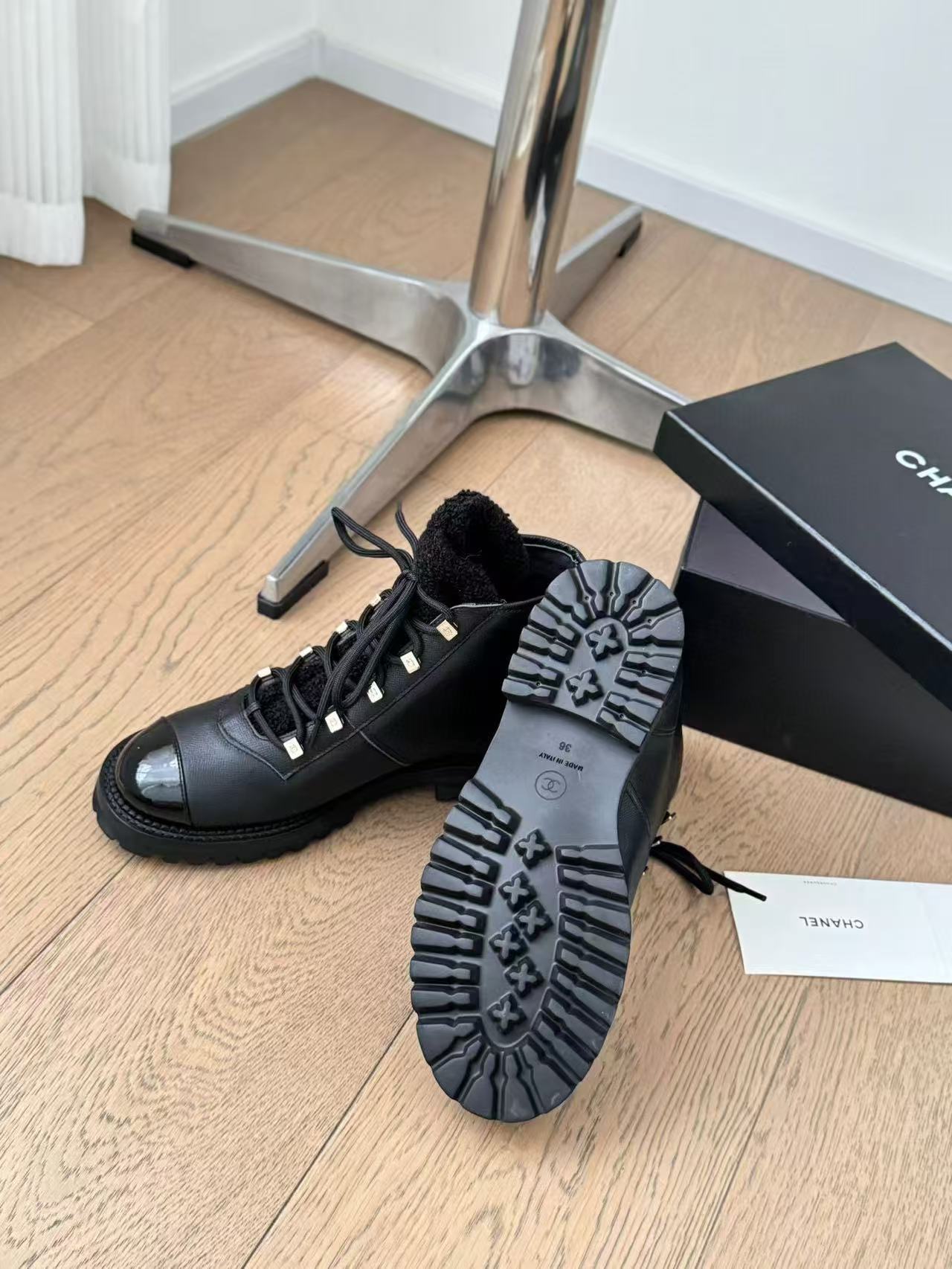 CHANE1高品質カラーブロック レースアップ ブーツ【50％割引+送料無料】