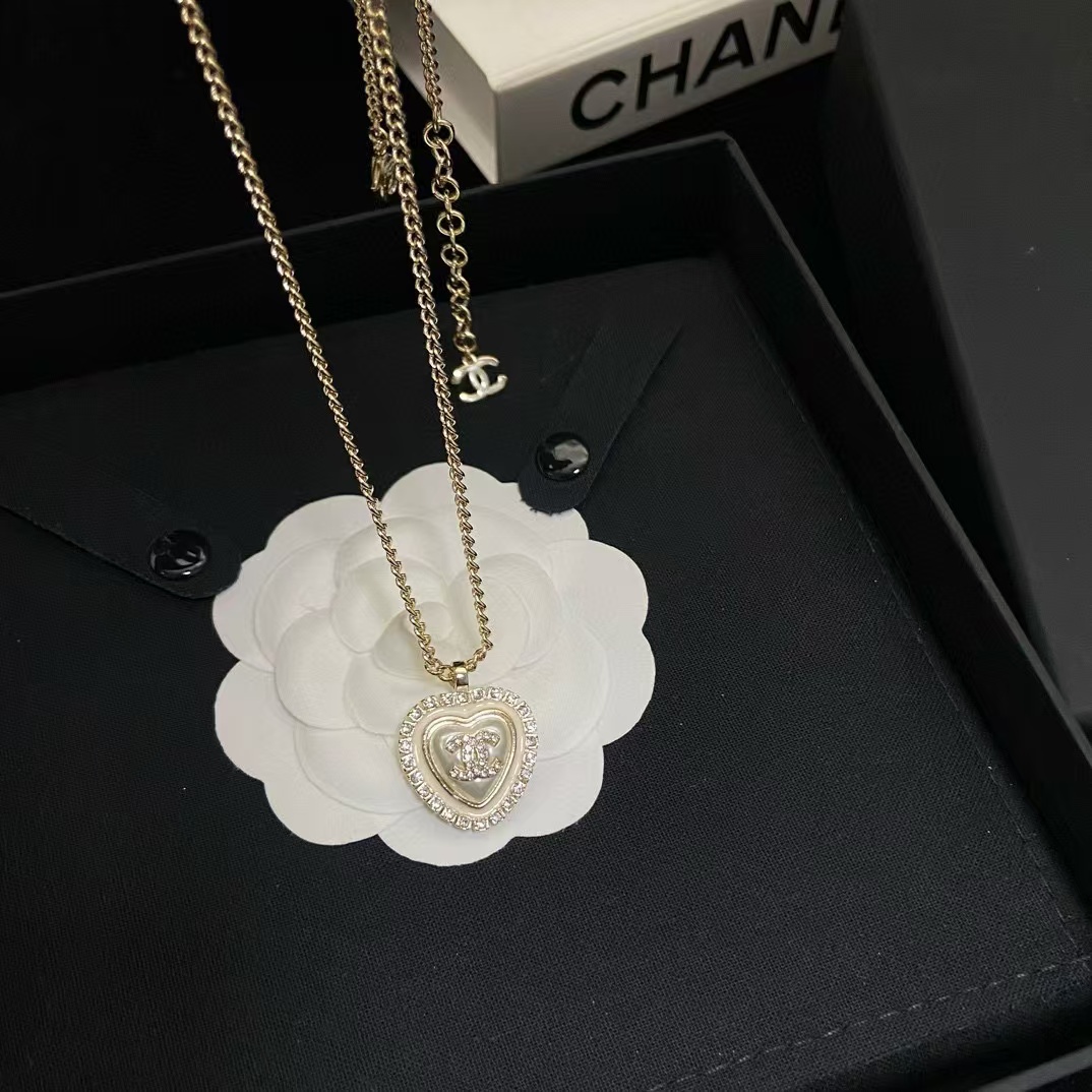 CHANE1 ハートセット ダイヤモンド ネックレス【50％割引+送料無料】